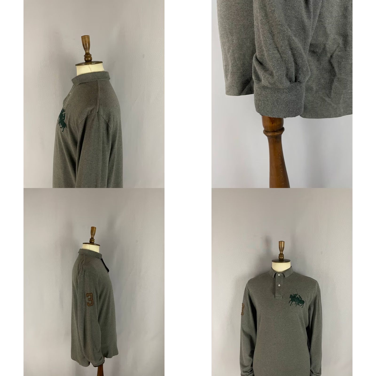 Polo Ralph Lauren Polo Ralph Lauren Rugby Shirt Size L Gray Cotton Long Sleeve Polo Mens Size US L / EU 52-54 / 3 - 8 Thumbnail