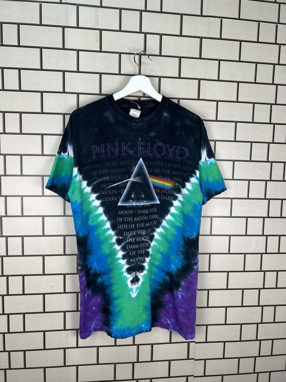 Band Tees Pink Floyd Dark Side Of The Moon By Liqiud Blue Tie Dye Tee Size US M / EU 48-50 / 2 - 2 Thumbnail