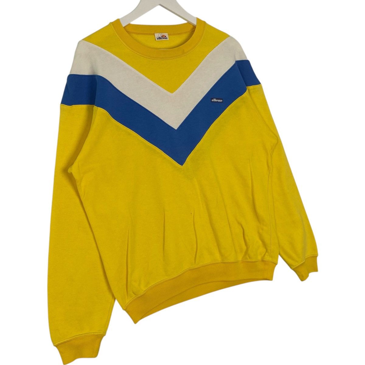 Vintage Vintage Ellesse Small Embroidered Sweatshirt Yellow Size M / US 6-8 / IT 42-44 - 3 Thumbnail