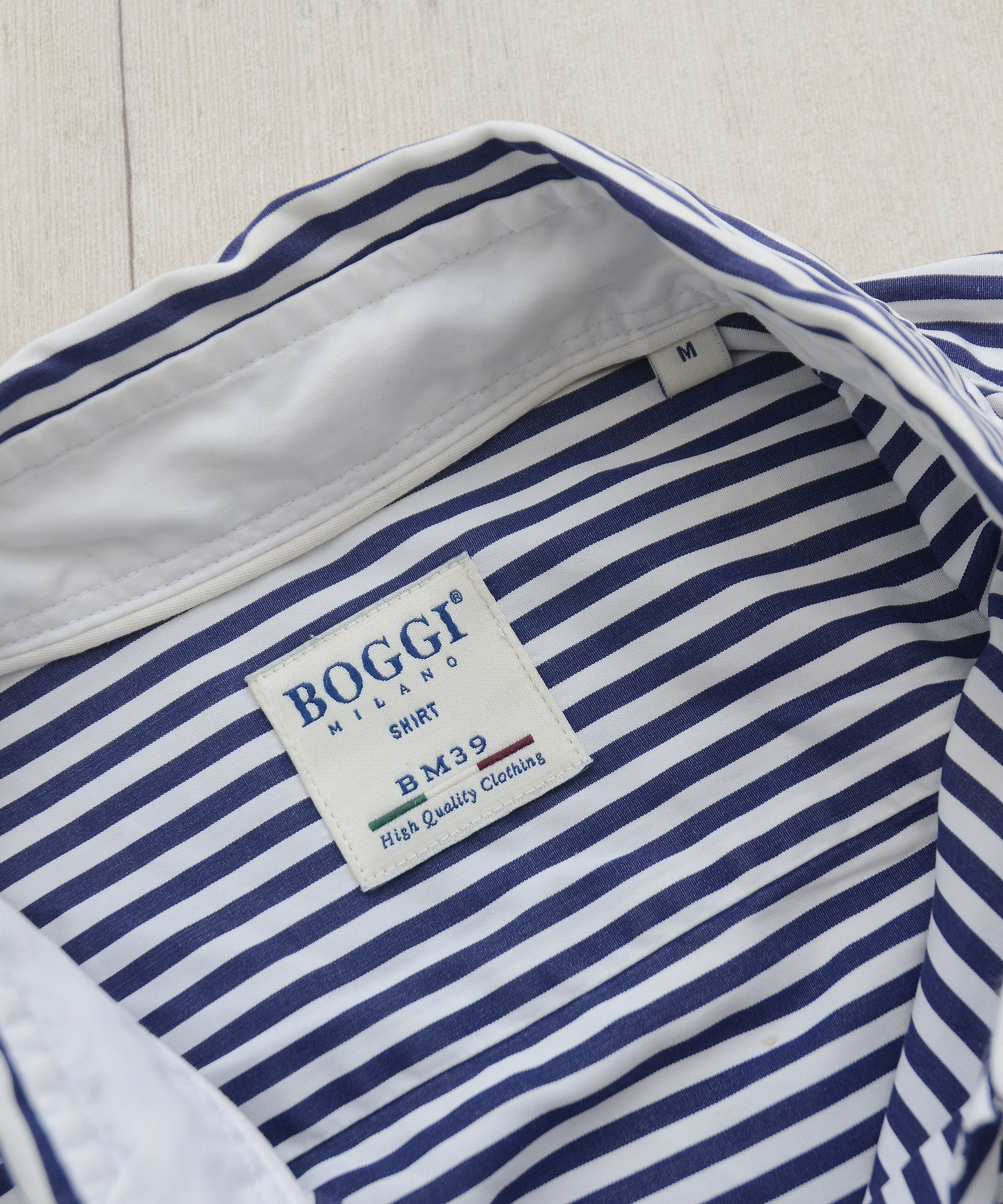 Boggi Boggi Luxury Long Sleeve Button Up Striped Shirt Size US M / EU 48-50 / 2 - 8 Thumbnail