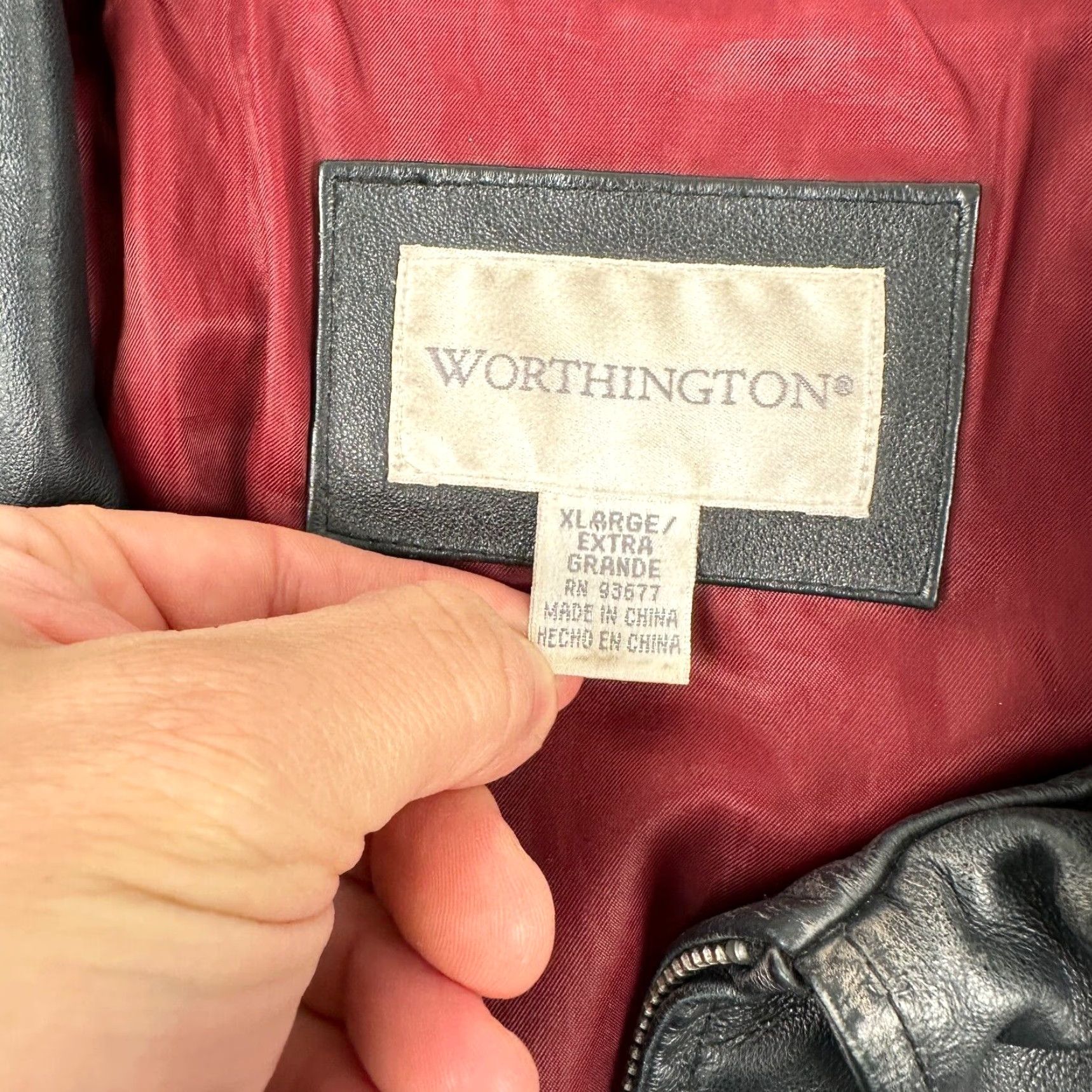 Worthington VINTAGE Worthington Leather Jacket Womens XL Black Full Zip Bomber Jacket Size XL / US 12-14 / IT 48-50 - 3 Thumbnail