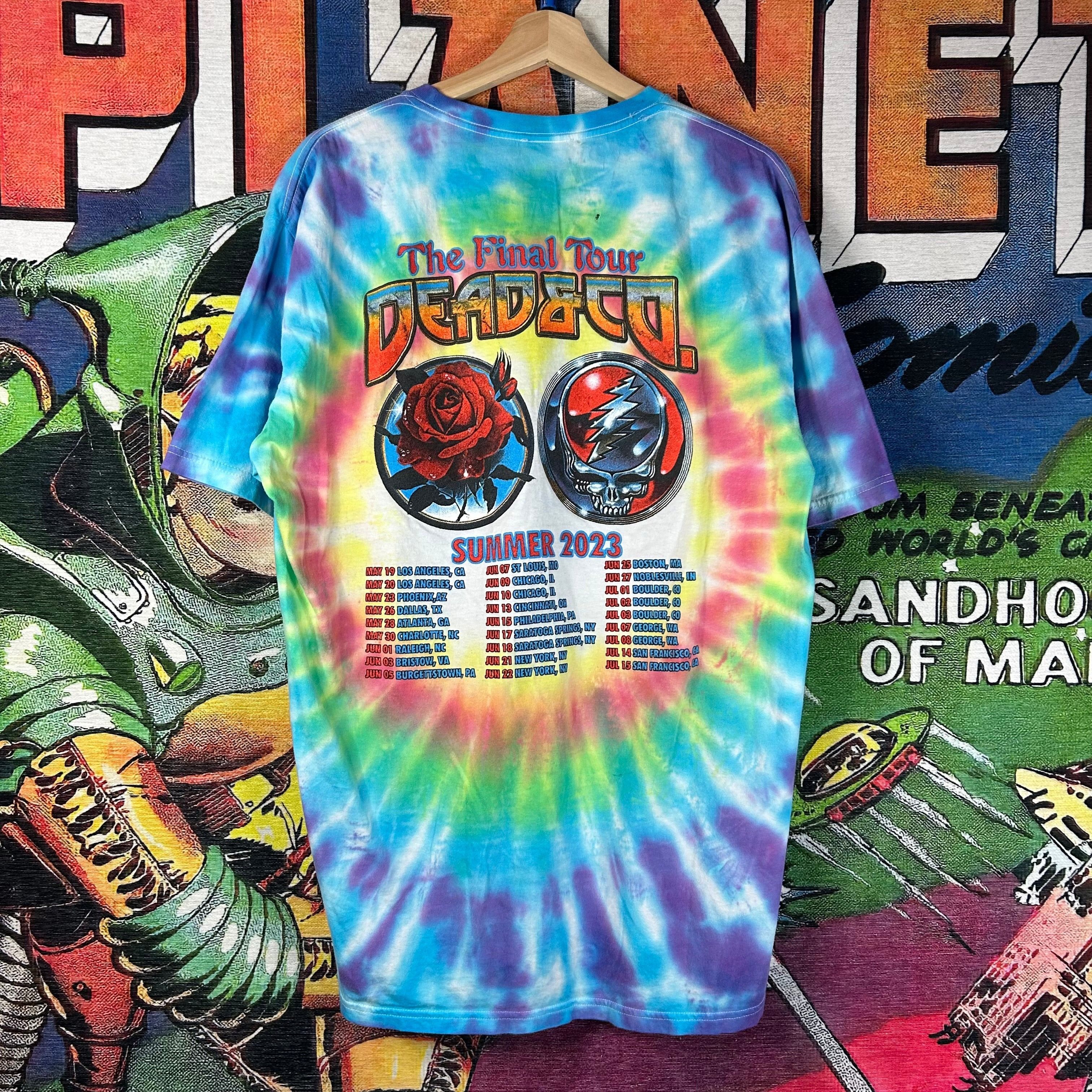 Grateful Dead × Vintage Grateful Dead Dead&Co Summer 2023 ‘The Final Tour’ Tie Dye T Size US XL / EU 56 / 4 - 2 Thumbnail