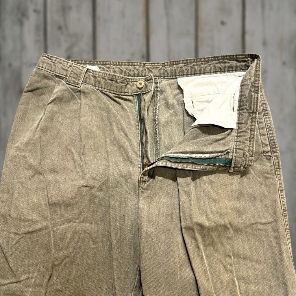 Dockers VINTAGE Dockers Chino Pants Dress Men 36x32 Regular Cotton Brown 90s Green Paper Tag Mens Size US 36 / EU 52 - 1 Thumbnail
