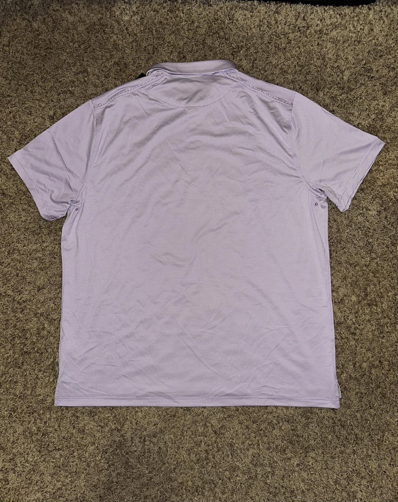Nike Nike Dri-FIT Player Plum/White Striped Golf Polo Shirt Size US XXL / EU 58 / 5 - 7 Thumbnail