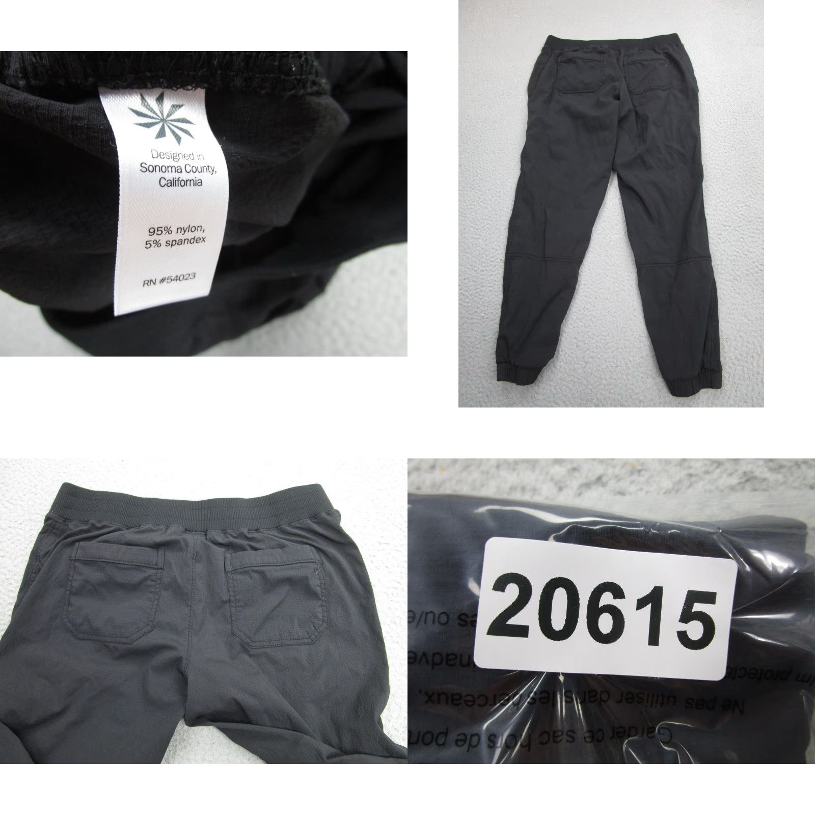 Athleta Athleta Jogger Pants Womens 10 Black Nylon Ripstop Zip Pocket Elastic Cuff Size 32" / US 10 / IT 46 - 8 Thumbnail