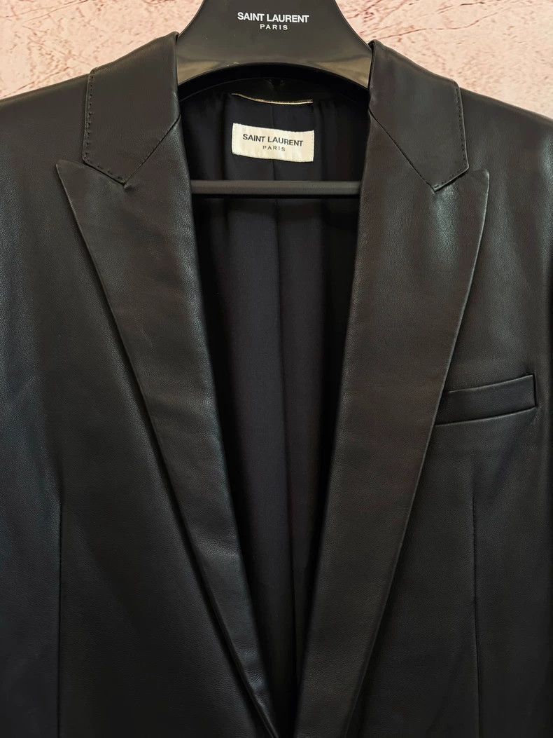 Saint Laurent Paris Saint Laurent Paris Sword collar leather jacket-2506 Size US M / EU 48-50 / 2 - 2 Thumbnail