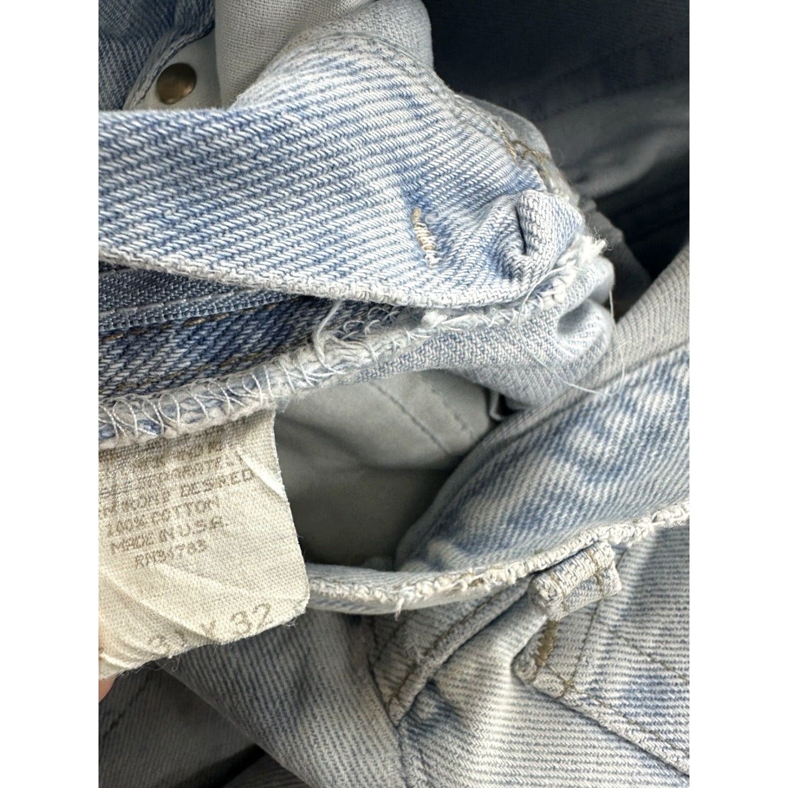 Lee VINTAGE Lee Jeans Men 30x31 Regular Straight Light Wash Made in USA Blue Size US 30 / EU 46 - 5 Thumbnail