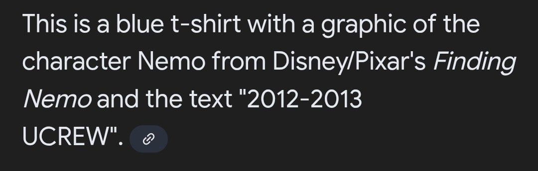 Disney Nemo From Disney Tshirt 2012-2013 Ucrew Size US XL / EU 56 / 4 - 4 Thumbnail