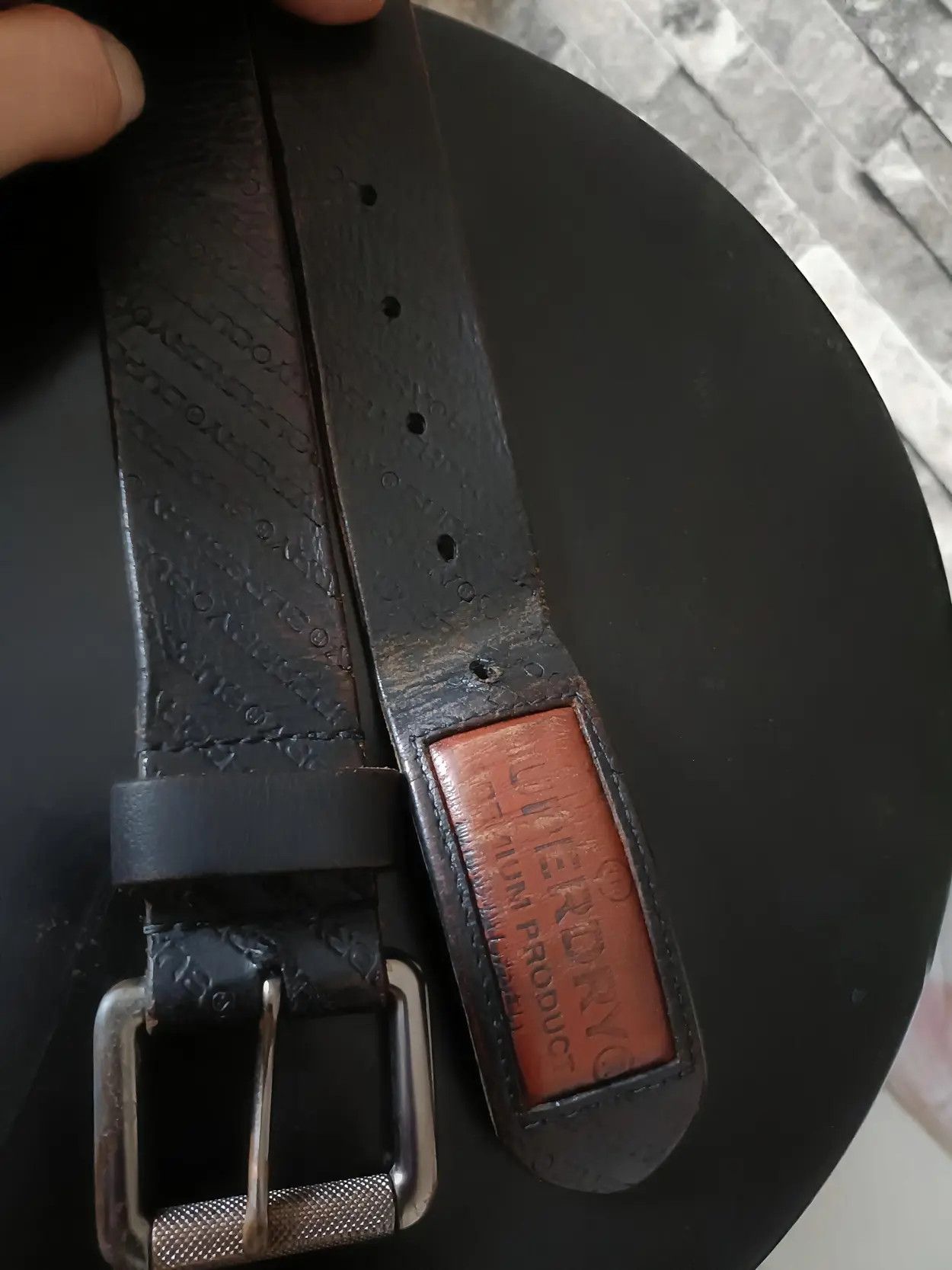 Superdry Superdry monogram leather belt Size 32 - 2 Thumbnail