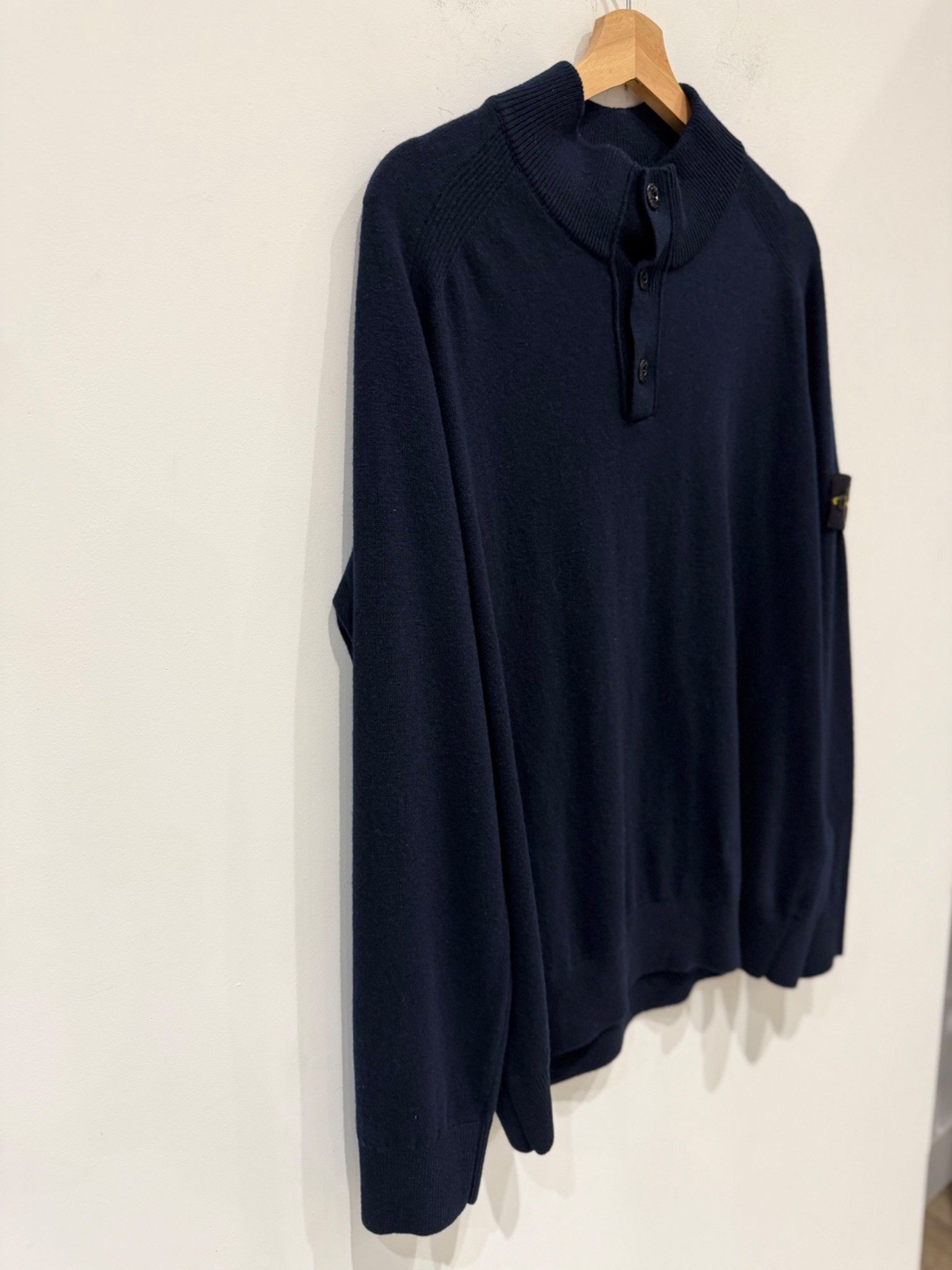 Stone Island Stone Island Half Zip Up Knitwear Navy Size US XL / EU 56 / 4 - 4 Thumbnail