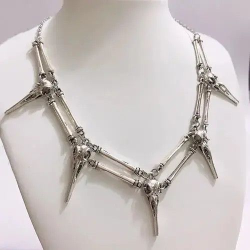 Jewelry Bird Skull, Chocker Necklace Size ONE SIZE - 2 Thumbnail