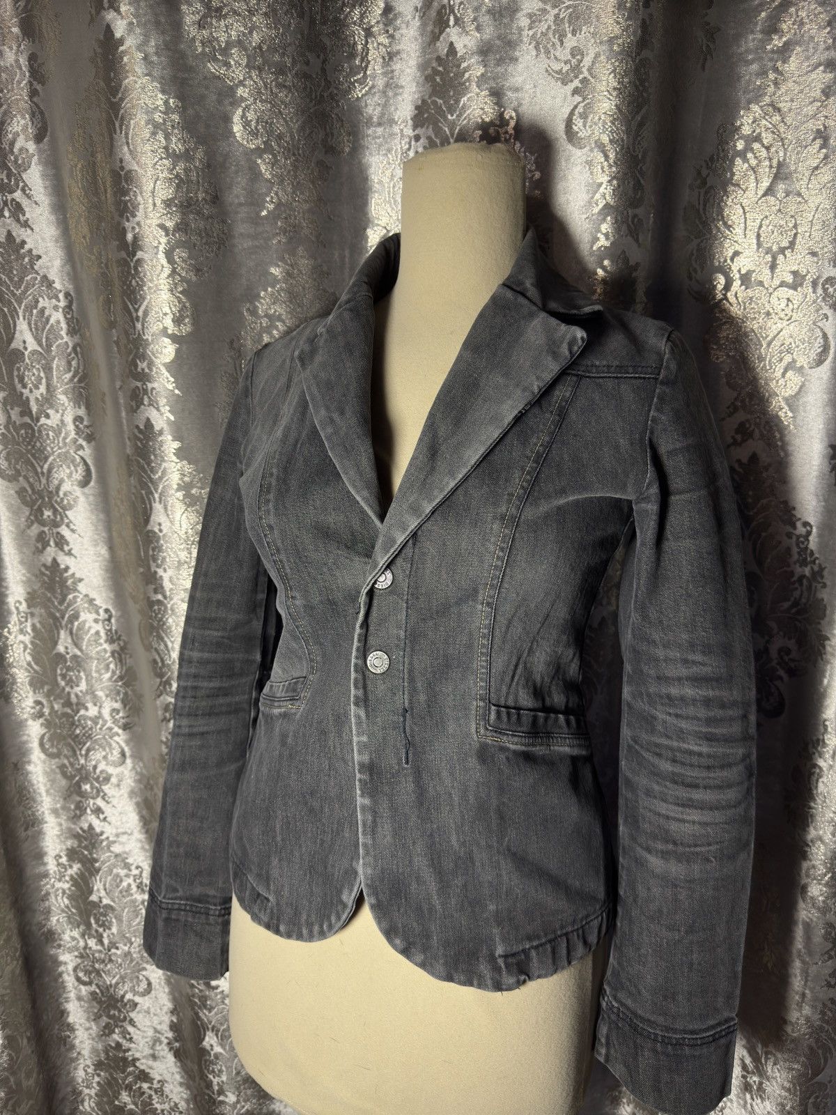 Diesel × Vintage grey vintage diesel blazer washed style jacket Size M / US 6-8 / IT 42-44 - 7 Thumbnail