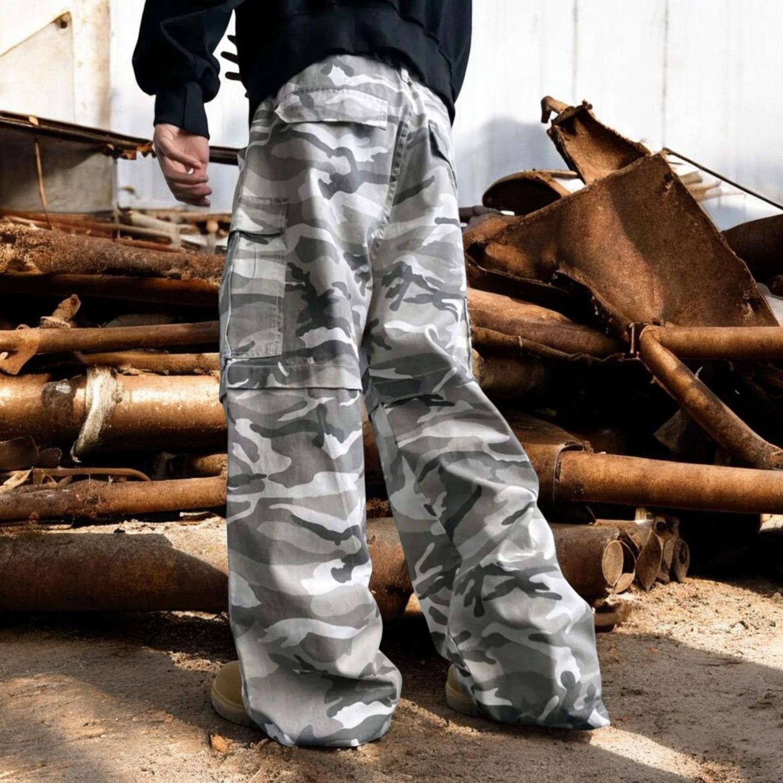 Vintage Camo Baggy Multi - Pocket Cargo Pants Size US 32 / EU 48 - 4 Thumbnail
