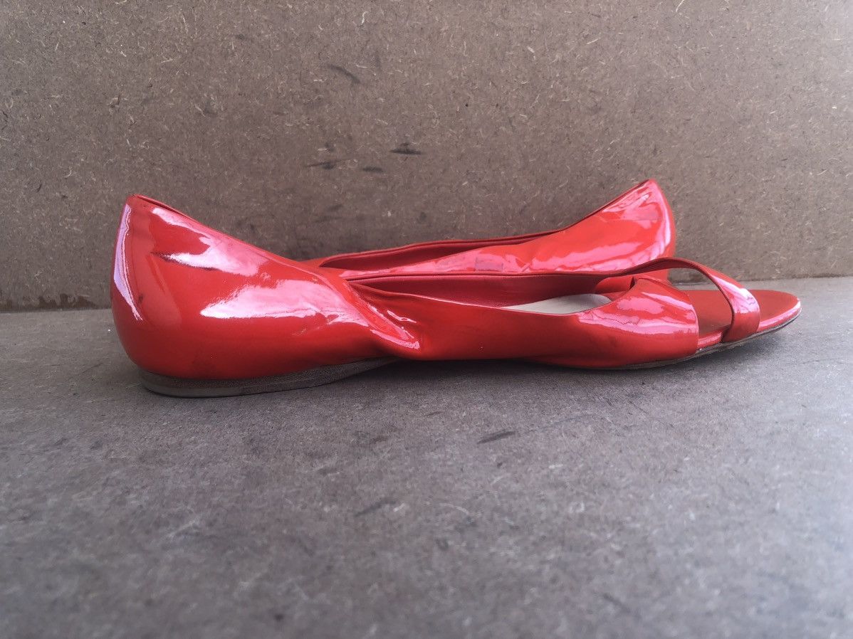 Miu Miu MIU MIU red Flat Leather Shoes Size 40 Size US 9 / IT 39 - 4 Thumbnail