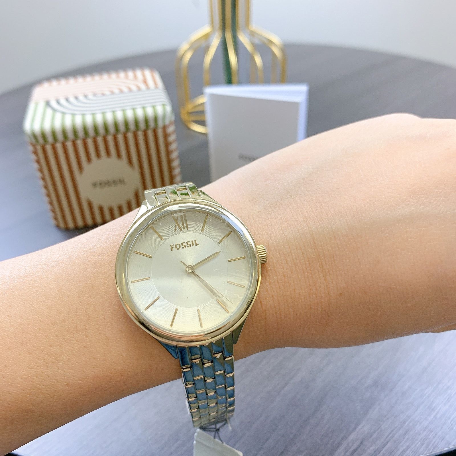 Fossil Fossil BQ3153SET GOLD TONE BRACELET WATCH Size ONE SIZE - 4 Thumbnail