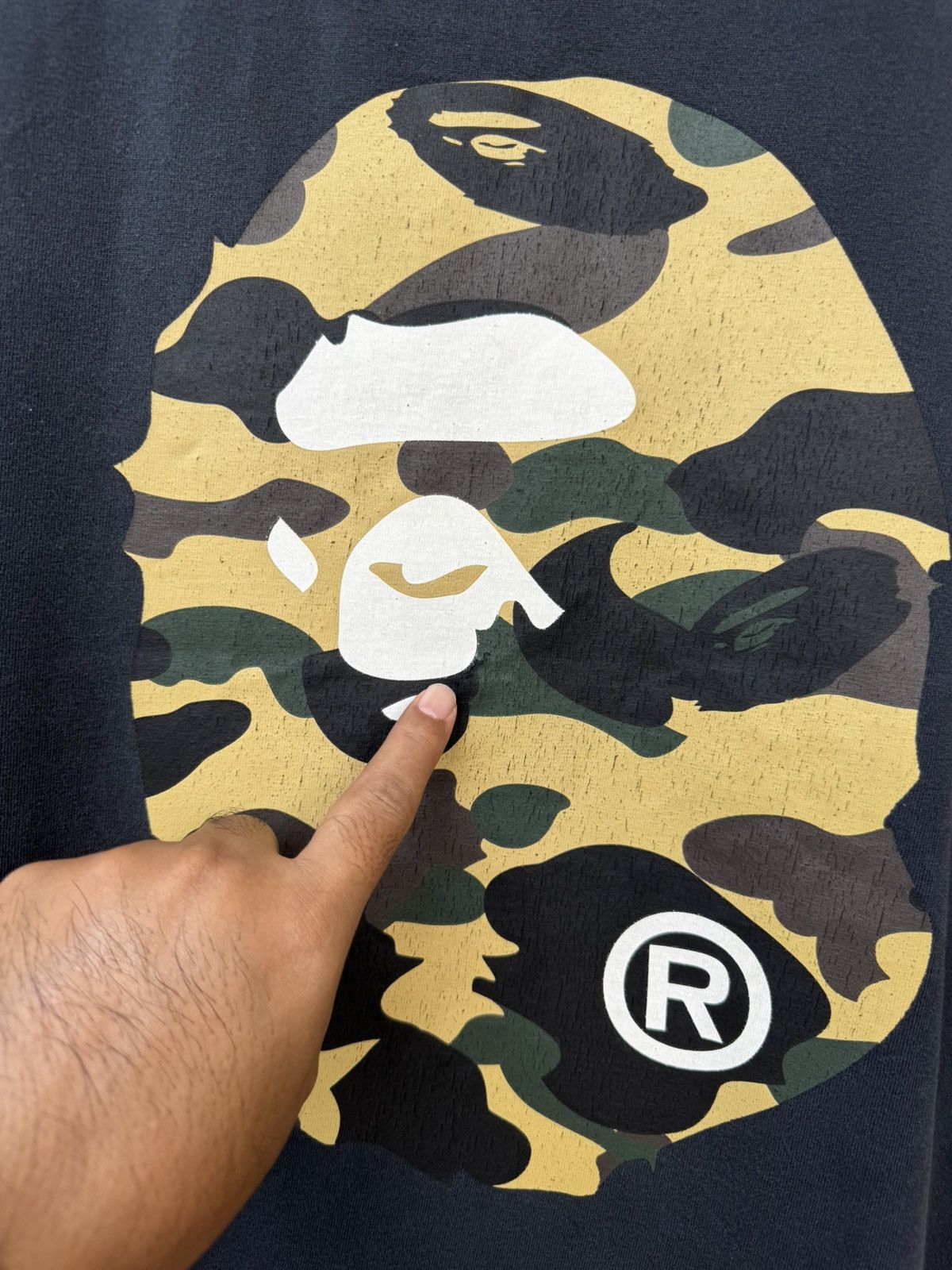 Bape Vintage BAPE Camo Big Ape Head Tee Size US L / EU 52-54 / 3 - 16 Thumbnail