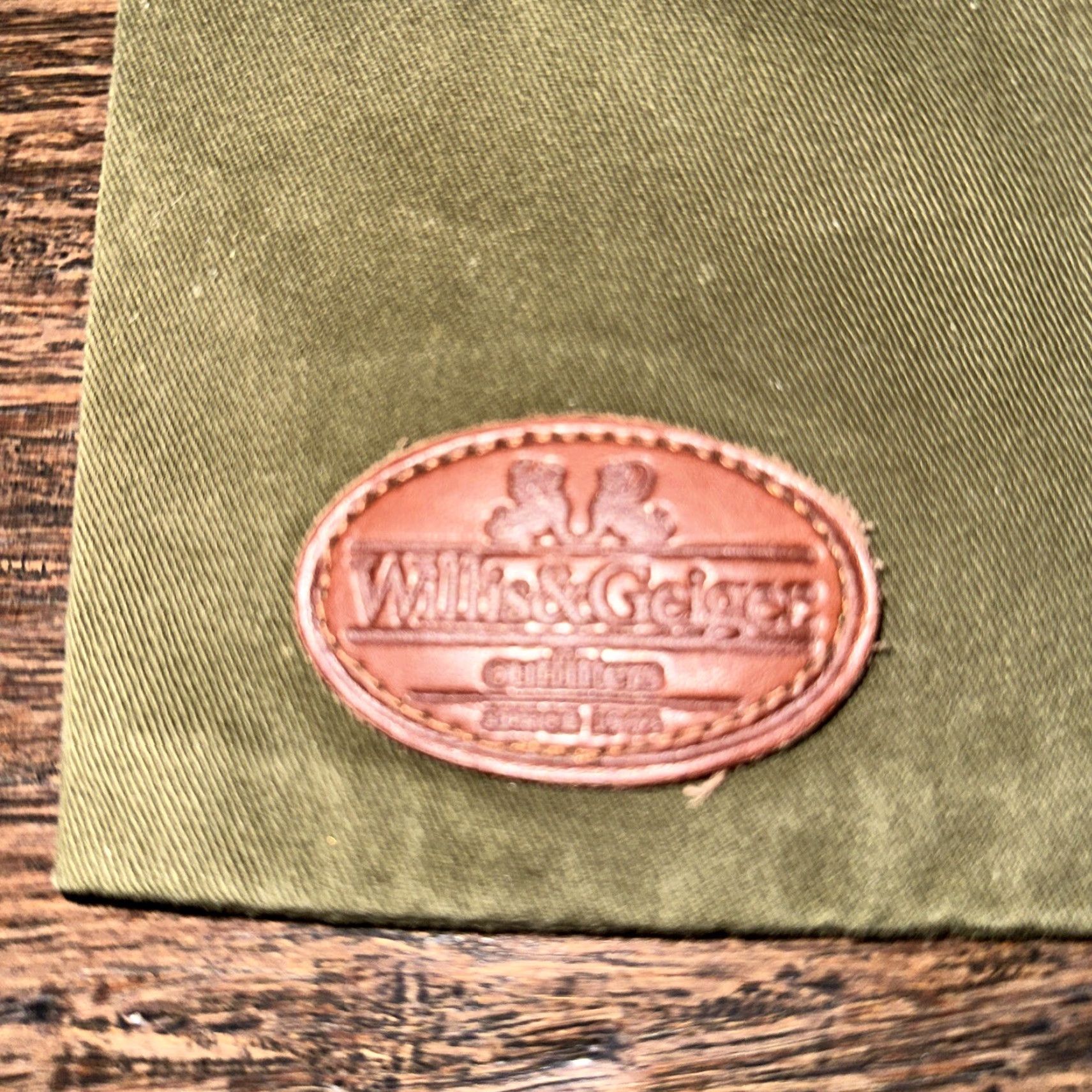 Vintage VINTAGE Willis & Geiger Outfitters Dust Bag Drawstring 9.5x14 Green Vintage Men’s Accessories Great Size ONE SIZE - 2 Thumbnail