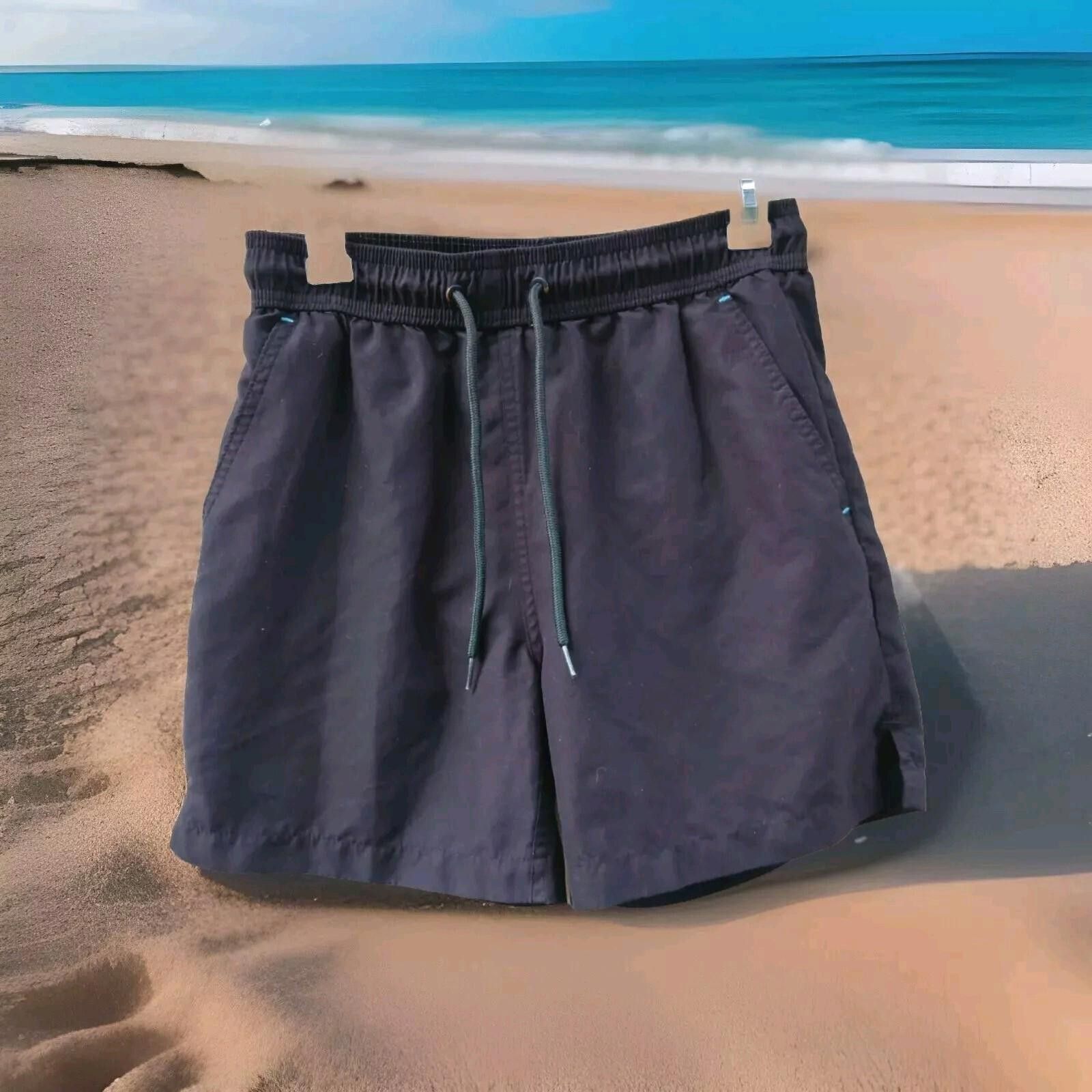 George George Small 28-30 Swimming Trunks Swim Shorts Black Pocket Size US 30 / EU 46 - 1 Thumbnail