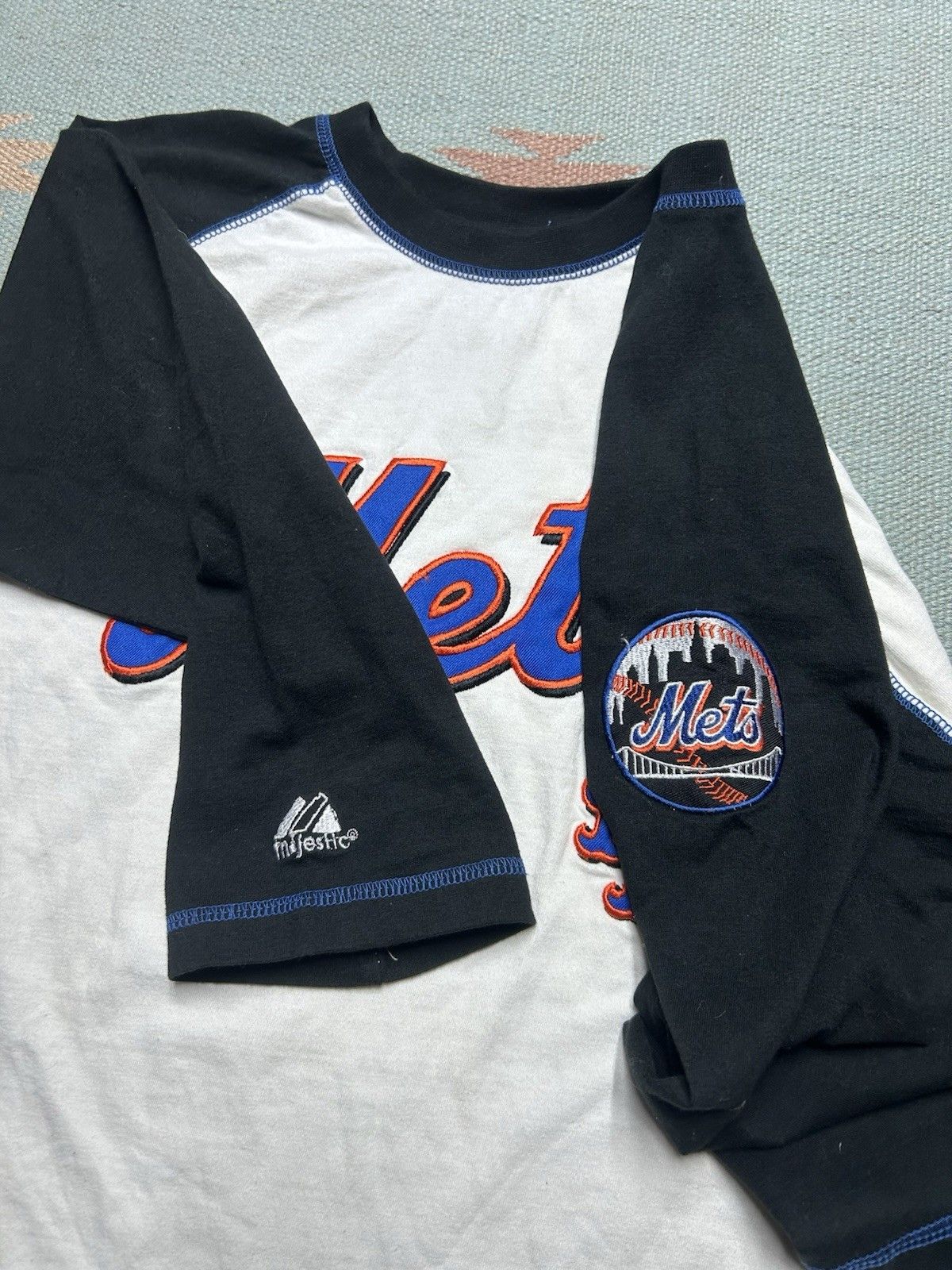 Vintage Vtg raglan t shirt New York Mets embroidered MLB women’s L Size L / US 10 / IT 46 - 5 Thumbnail