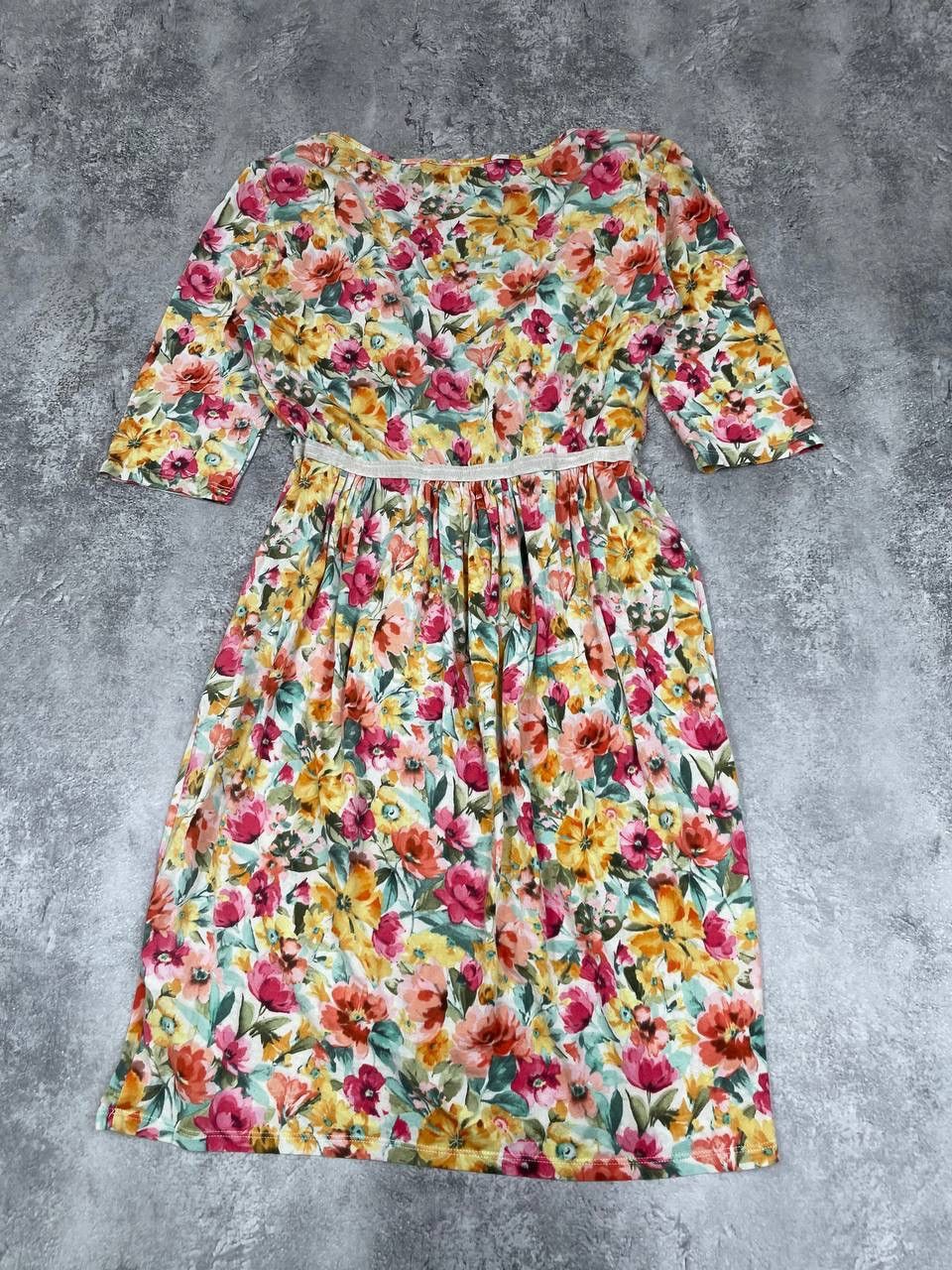 Max Mara MaxMara Weekend Women Floral Dress Multicolor Short Sleeve Size M / US 6-8 / IT 42-44 - 7 Thumbnail