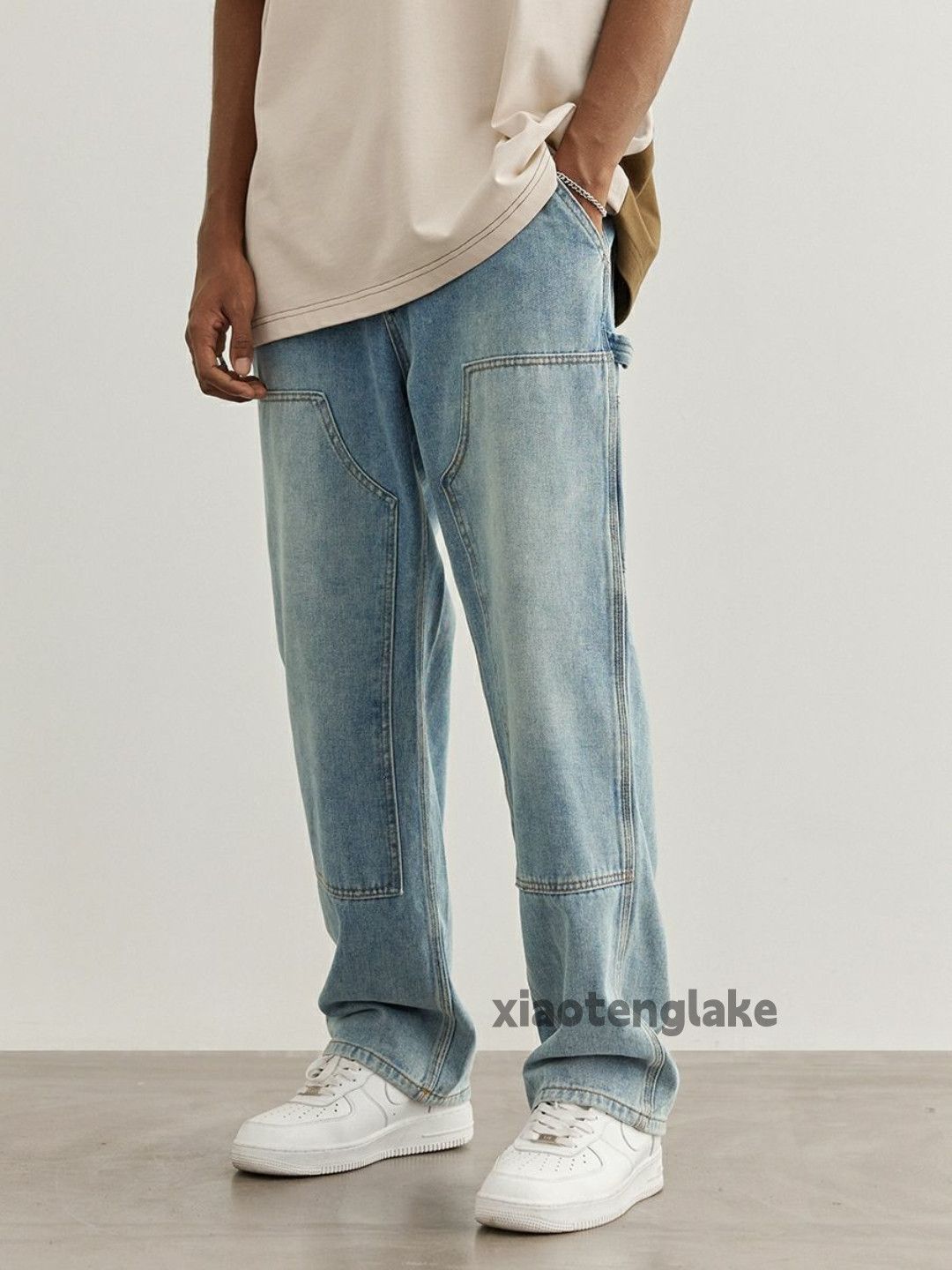 Jean × Vintage washed faded cleanfit loose baggy skate hiphop jeans Size US 36 / EU 52 - 5 Thumbnail