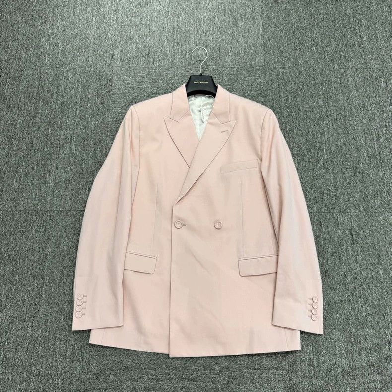Dior Dior Pink Wool Blazer Jacket Size US L / EU 52-54 / 3 - 1 Thumbnail