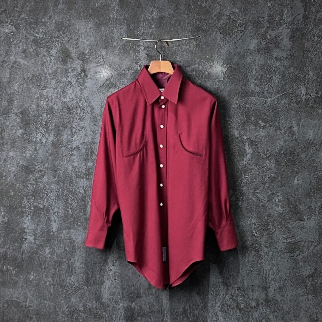 Maison Margiela Maison Margiela Casual Wool Red Shirt m Men Size US M / EU 48-50 / 2 - 1 Thumbnail