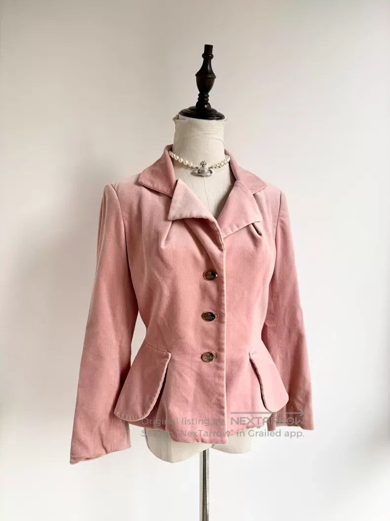 Vivienne Westwood Vivienne Westwood Pink Velvet Jacket Size L / US 10 / IT 46 - 1 Thumbnail