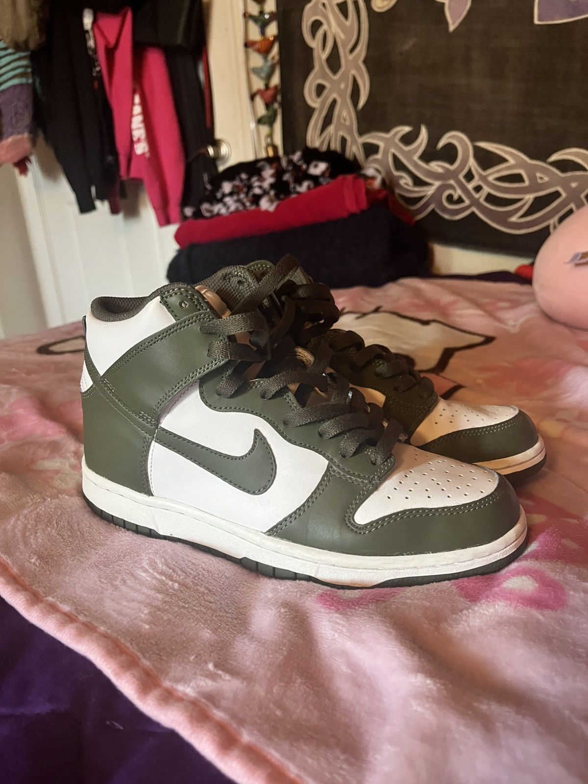 Nike khaki dunks high Size US 6.5 / EU 39-40 - 4 Thumbnail