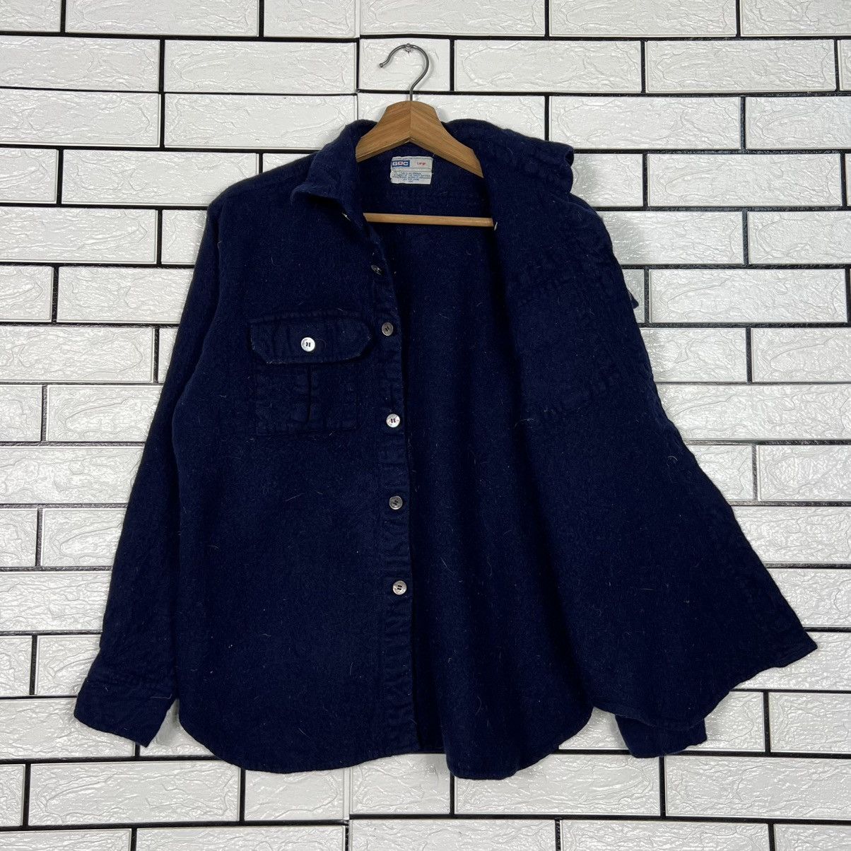 Vintage Vintage 90's GDC Wool Flannel Work Shirt Jacket #4159-C190 Size US L / EU 52-54 / 3 - 8 Thumbnail