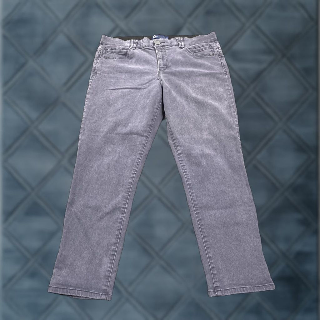 Vintage Democracy Jeans Womens 14 Gray Skinny Stretch Denim Mid Rise Slim Size 36" / US 14 / IT 50 - 1 Thumbnail