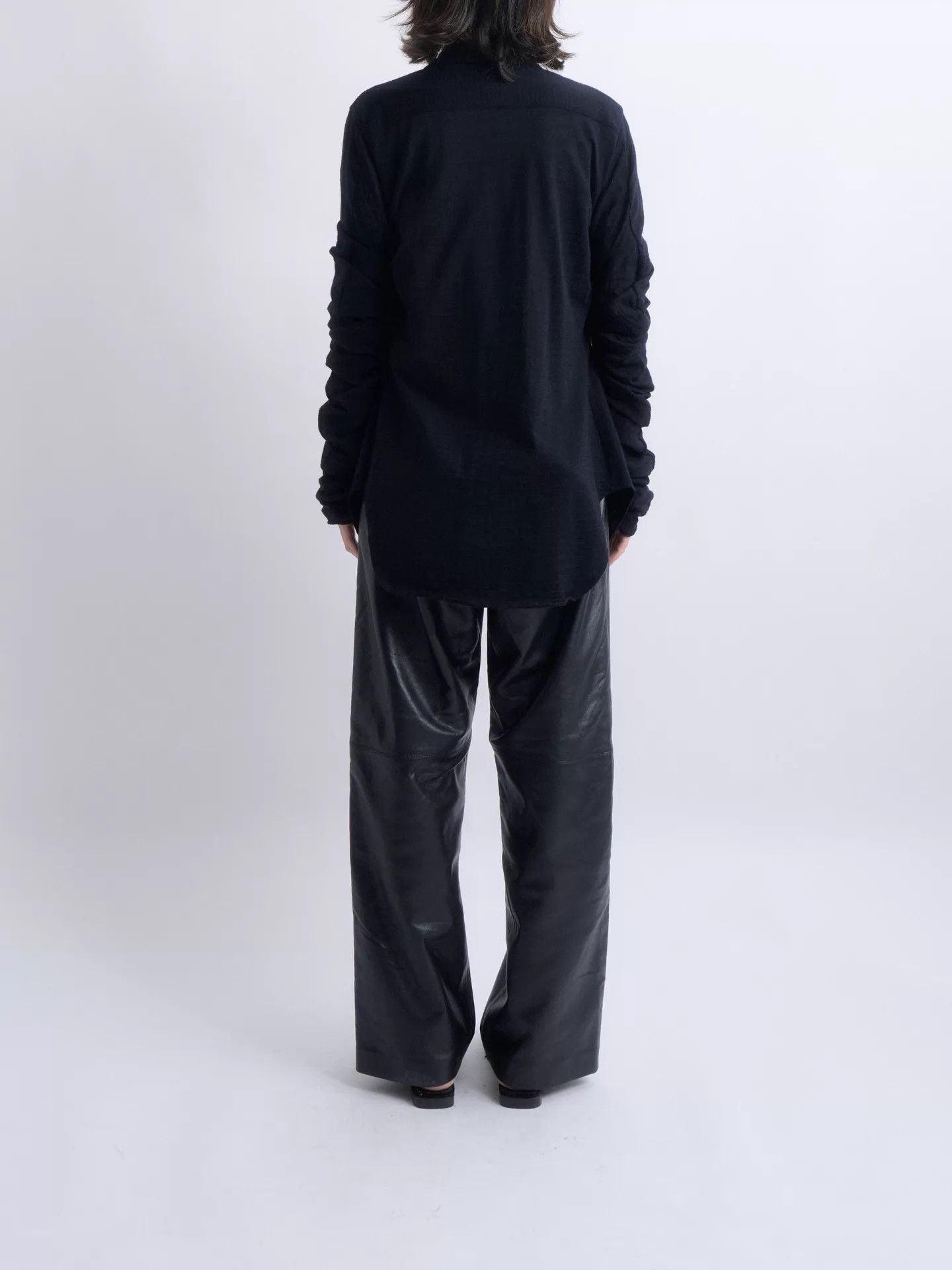 Jil Sander JIL SANDER Stacked Sleeve Wool Shirt Size XS / US 0-2 / IT 36-38 - 3 Thumbnail