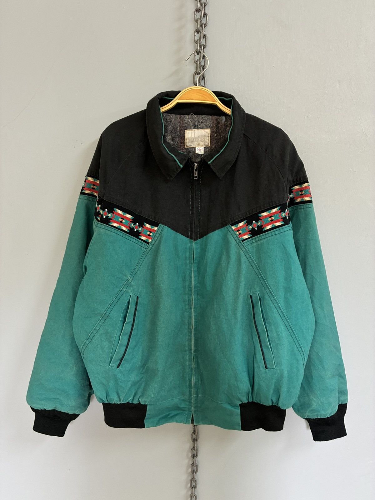 Express Vintage 80s Express Rider zip up Aztec Navajo motive jacket Size US XL / EU 56 / 4 - 1 Thumbnail
