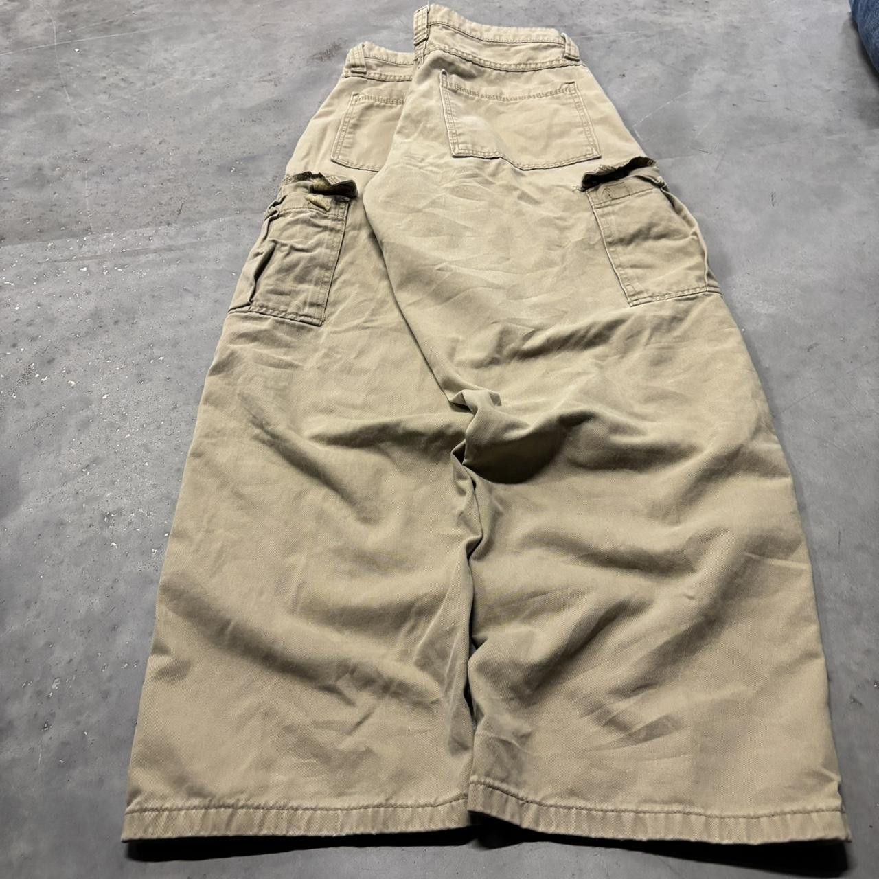 Japanese Brand × Vintage Crazy Vintage Y2K/2000s Baggy Khaki Streetwear Skater Cargo Pants! Size US 30 / EU 46 - 4 Thumbnail