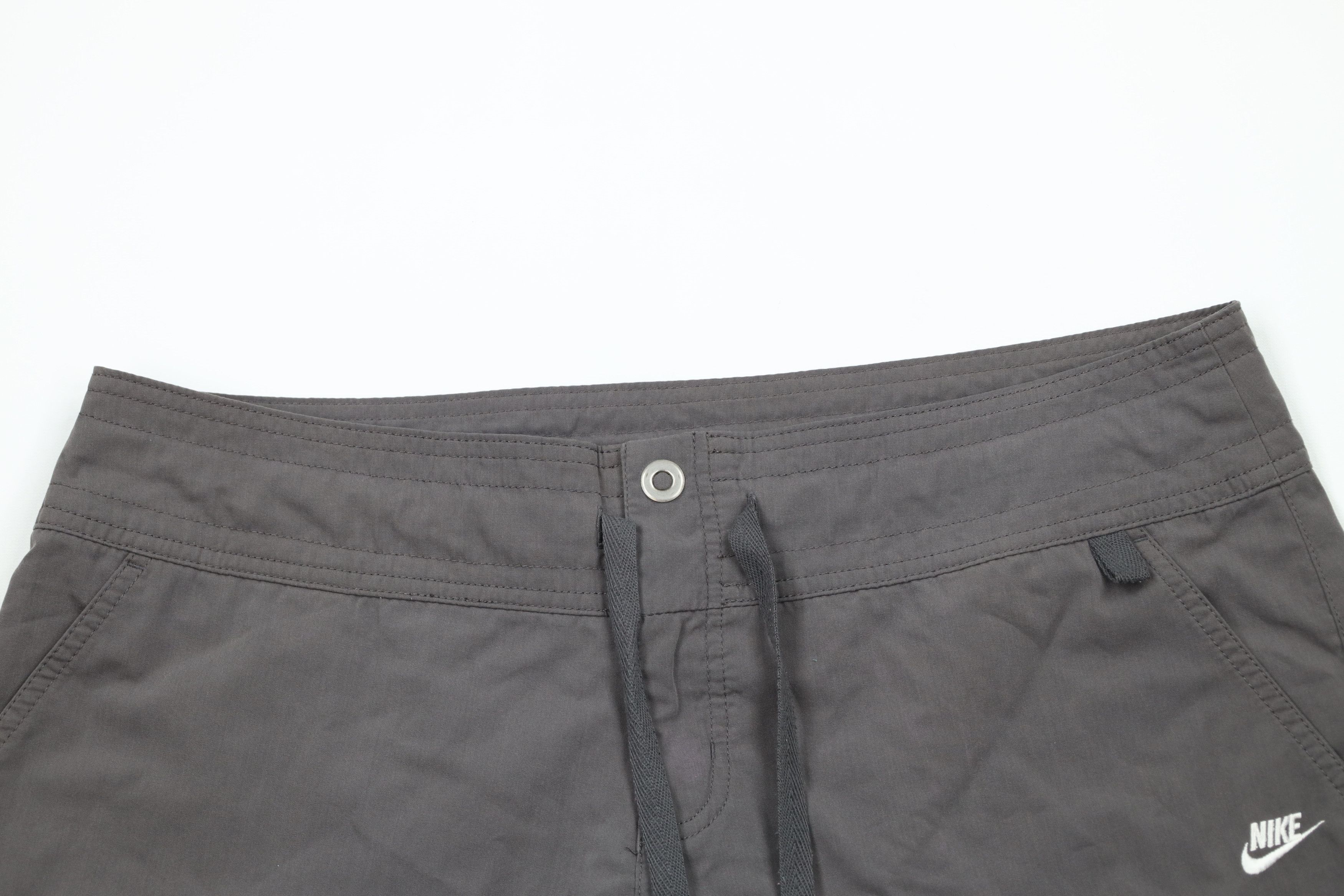 Nike × Vintage Vintage 90s Y2K Nike Mini Swoosh Tie Leg Bermuda Shorts Size 36" / US 14 / IT 50 - 2 Thumbnail