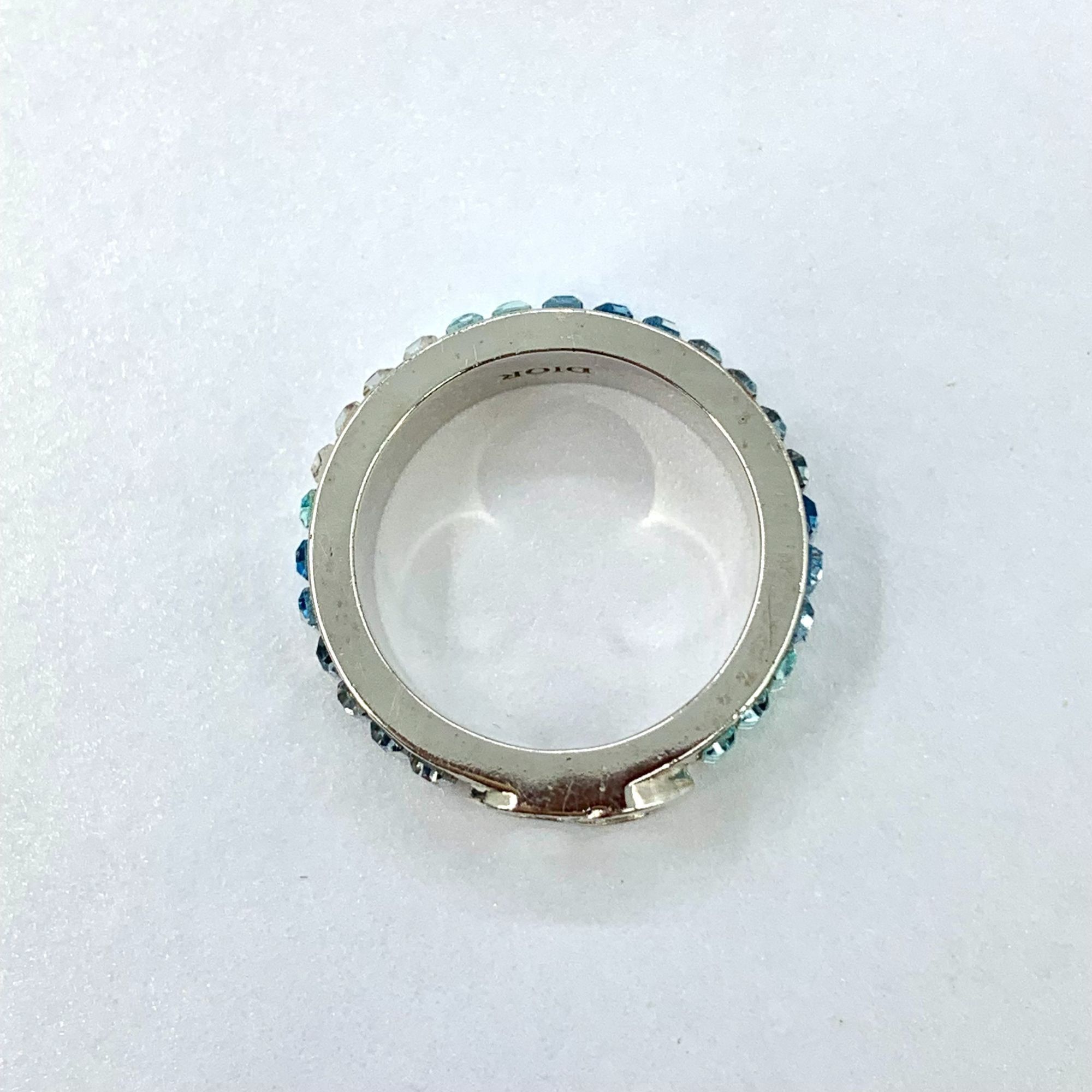 Dior Dior Silver CD Cutout Zirconia Ring with Crystals (Size M)💍 Size ONE SIZE - 6 Thumbnail