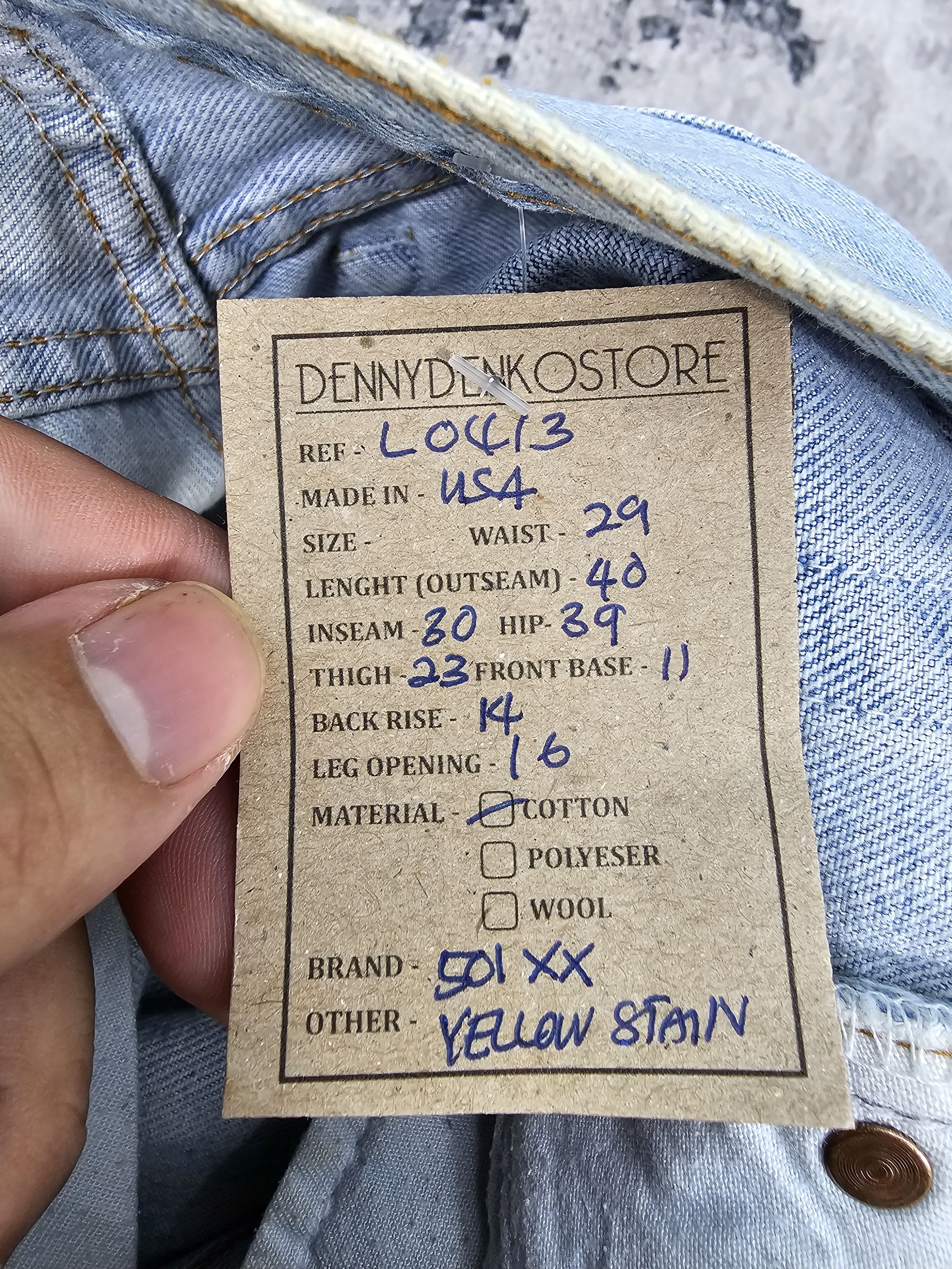 Levi's Vintage Clothing Vtg 90's LEVIS 501 XX Light Blue Faded Size 29X30 Jean L0413 Size US 29 - 15 Thumbnail