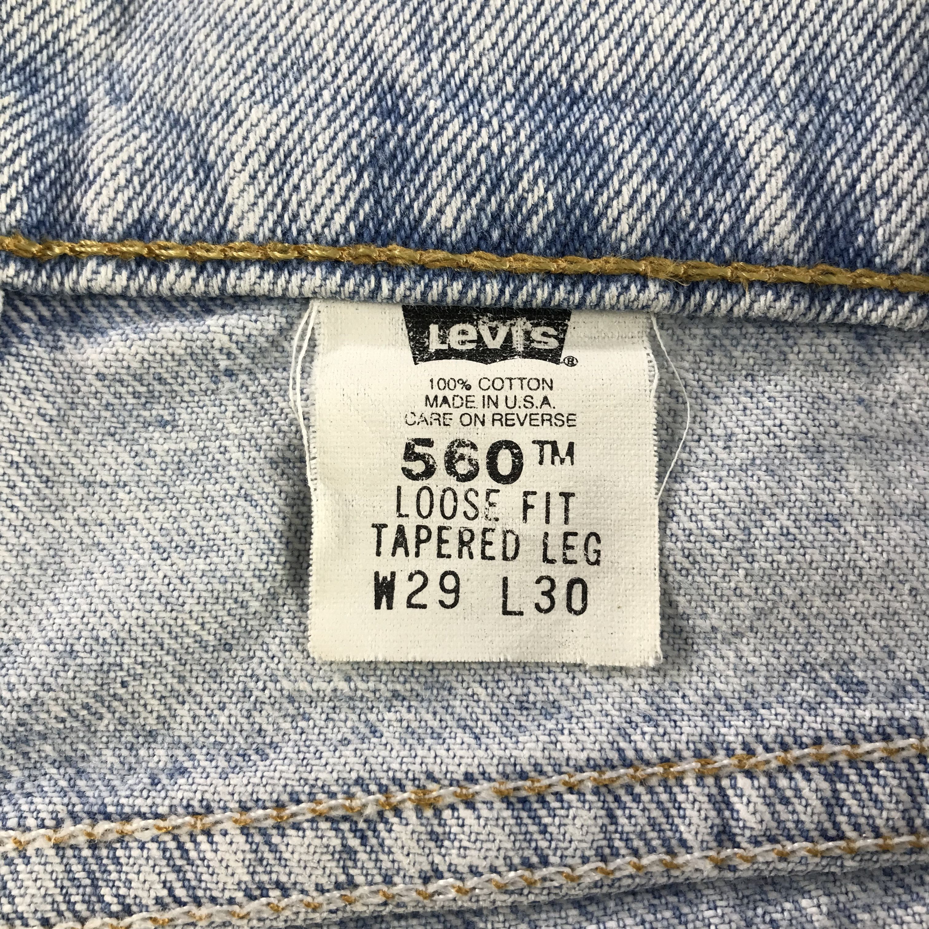 Levi's Vintage Levis 560 Jeans Light Wash Denim KJ3352 Size US 30 / EU 46 - 10 Thumbnail