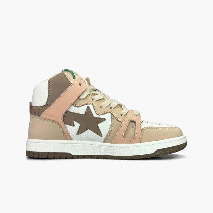 Bape BAPE Men's STA 93 High Brown Leather Sneakers Size US 9 / EU 42 - 3 Thumbnail