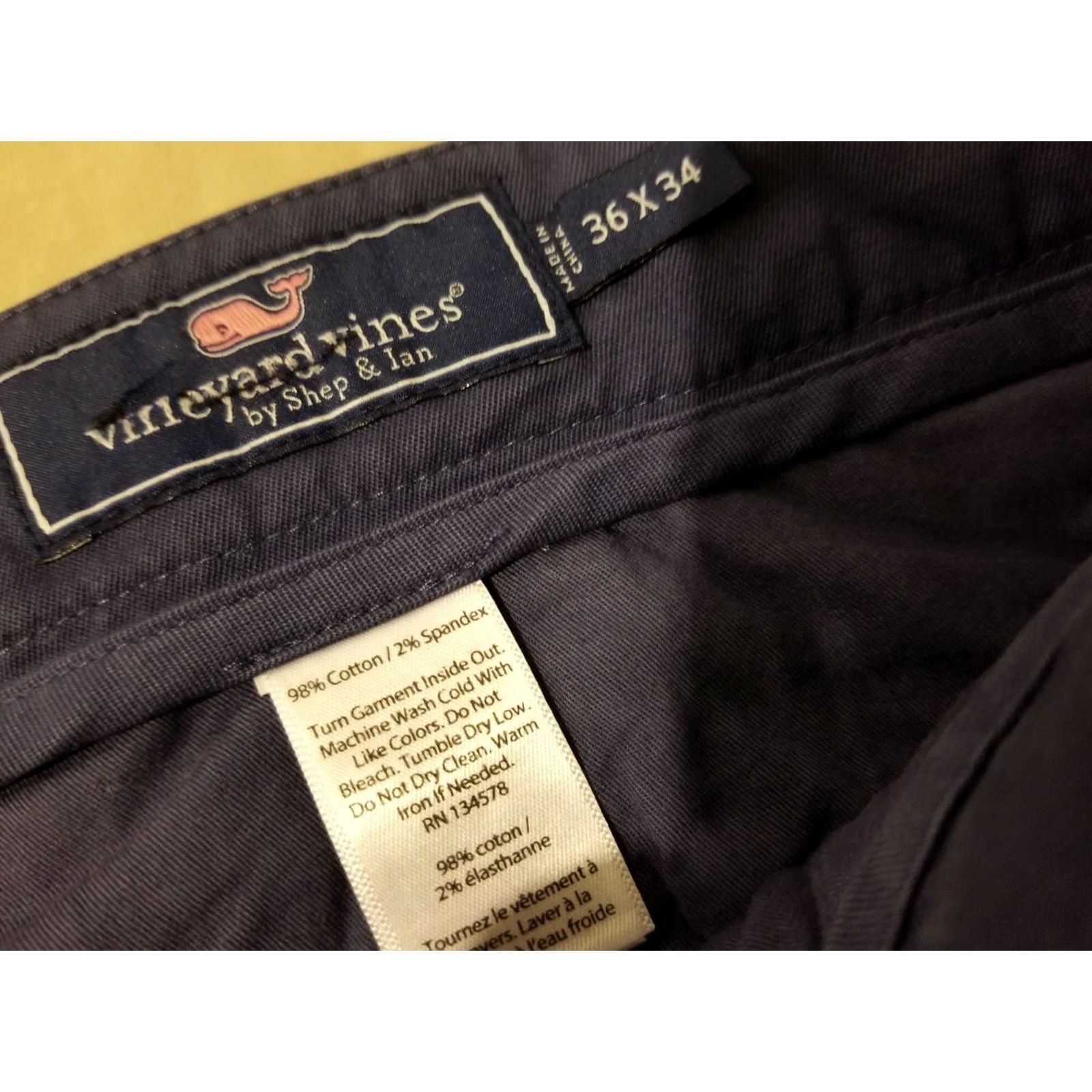 Vineyard Vines Vineyard Vines Mens Chino Pants 36x34 Navy Blue Cotton Slacks Trousers Size US 36 / EU 52 - 5 Thumbnail