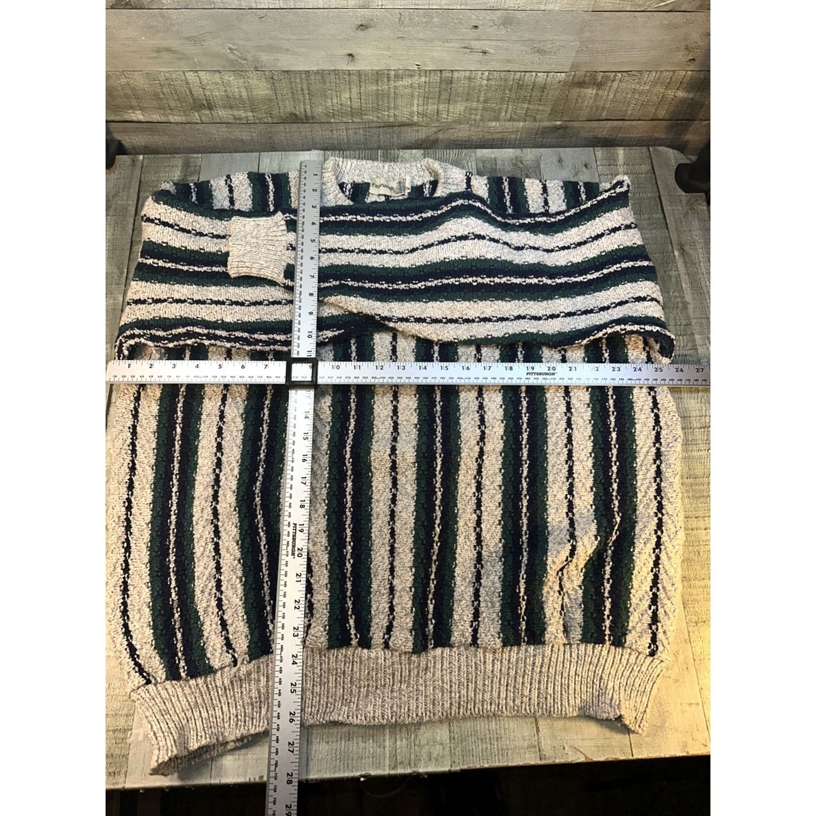 Coogi VINTAGE FieldMaster Sweater XXL Striped Knit Coogi Style Textured Pullover Mens Size US XXL / EU 58 / 5 - 3 Thumbnail