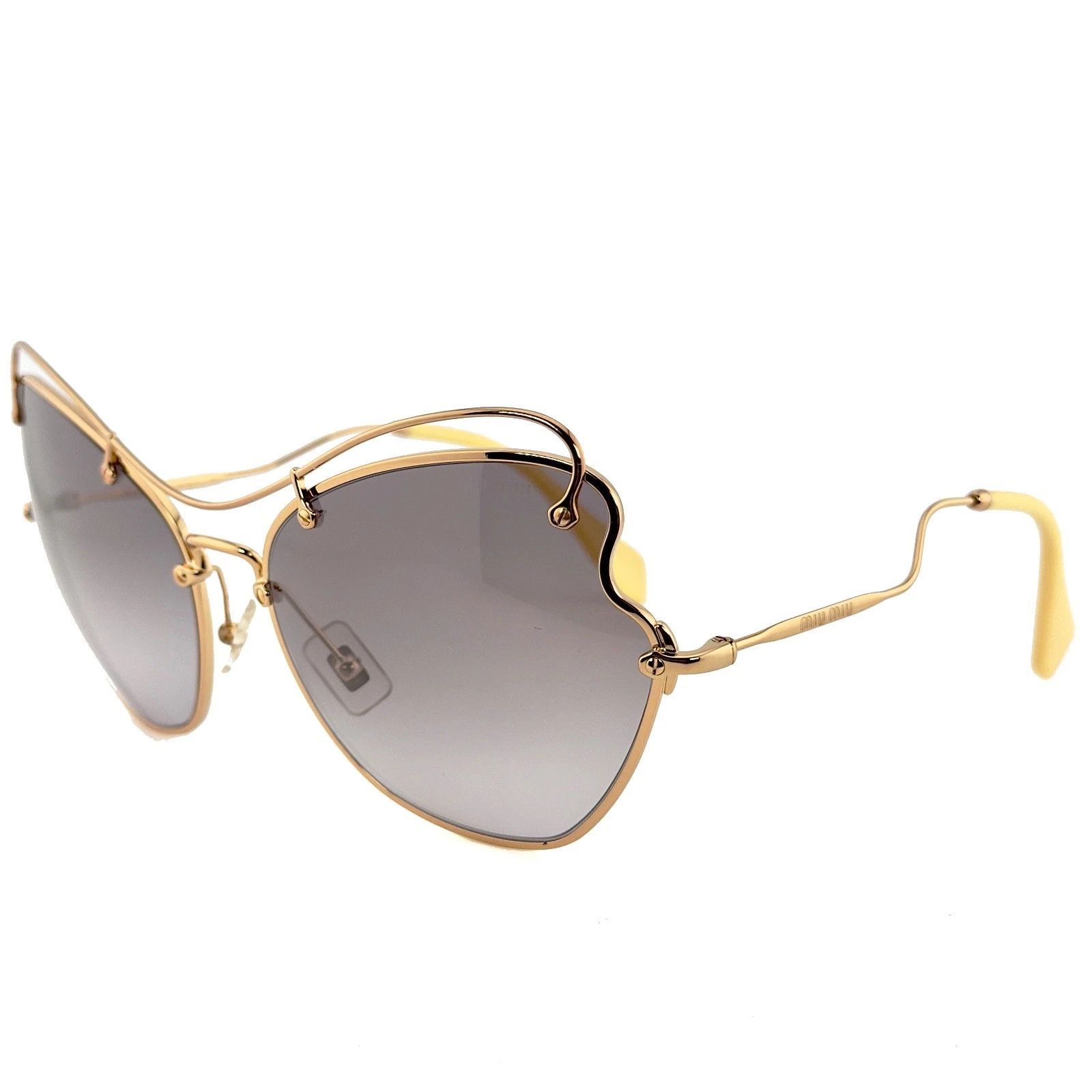Miu Miu MIU MIU MU56RS SCENIQUE Oversized 56R Grey Yellow Sunglasses Size ONE SIZE - 8 Thumbnail