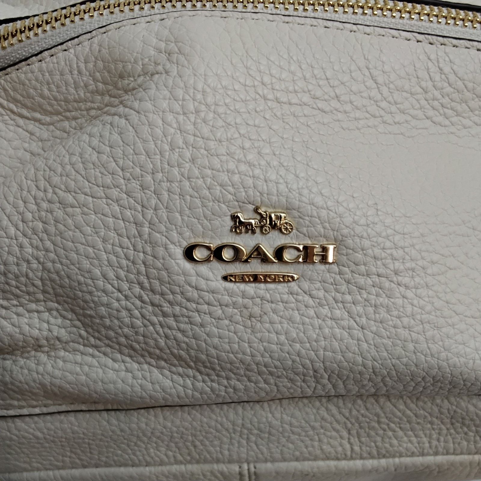 Coach Coach Charlie Mini Backpack Cream Pebbled Leather Black Trim Size ONE SIZE - 10 Thumbnail