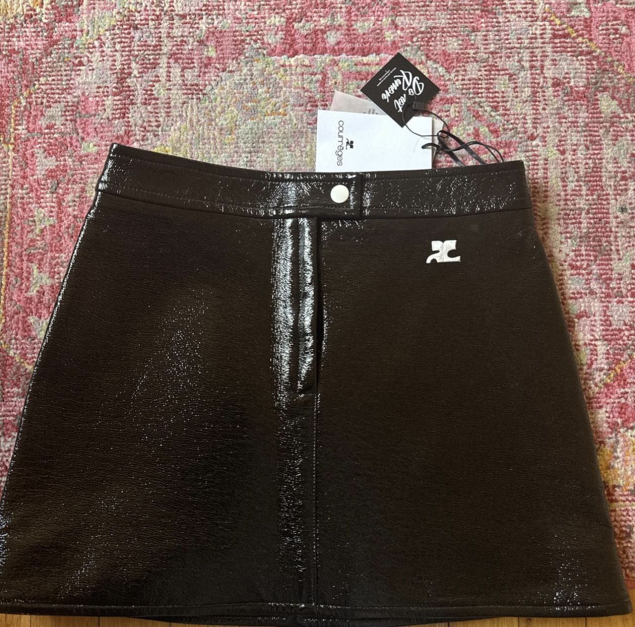 Courreges REEDITION VINYL MINI SKIRT Size 36" / US 14 / IT 50 - 2 Thumbnail