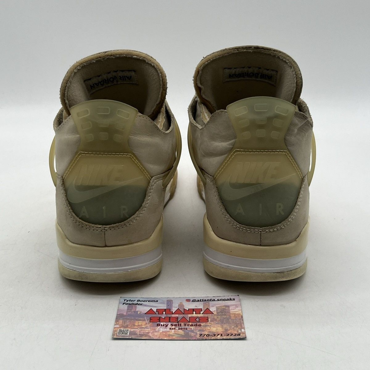 Jordan Brand Off white x Wmns air Jordan 4 sail Size US 11.5 / EU 44-45 - 3 Thumbnail