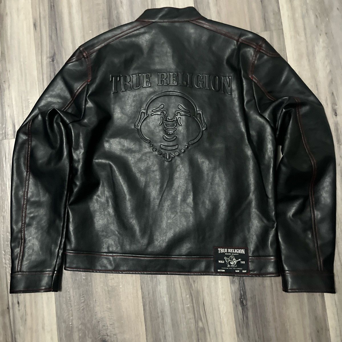 True Religion True religion leather black/red jacket Size US L / EU 52-54 / 3 - 3 Thumbnail