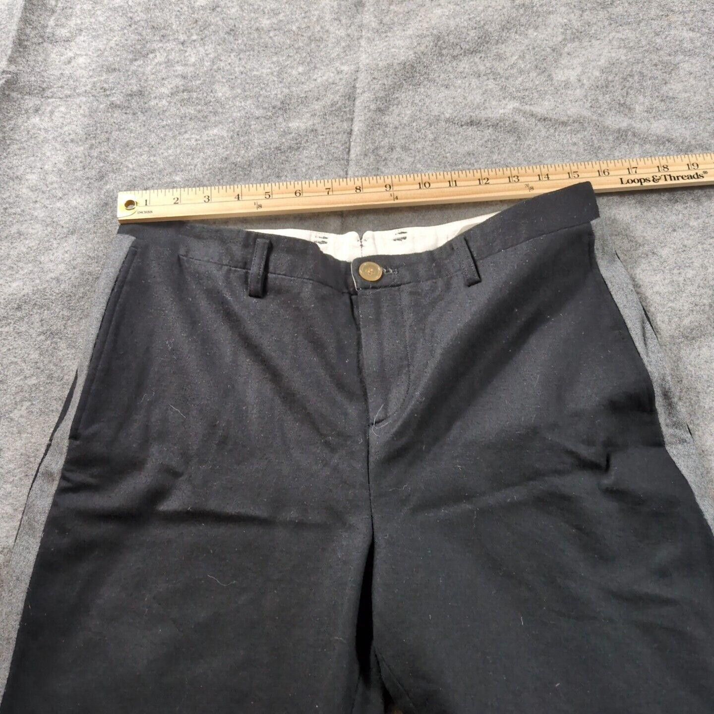 DIGAWEL DIGAWEL Slacks Black with Gray Stripes Size 3 (L) 100% Wool Size US 34 / EU 50 - 5 Thumbnail