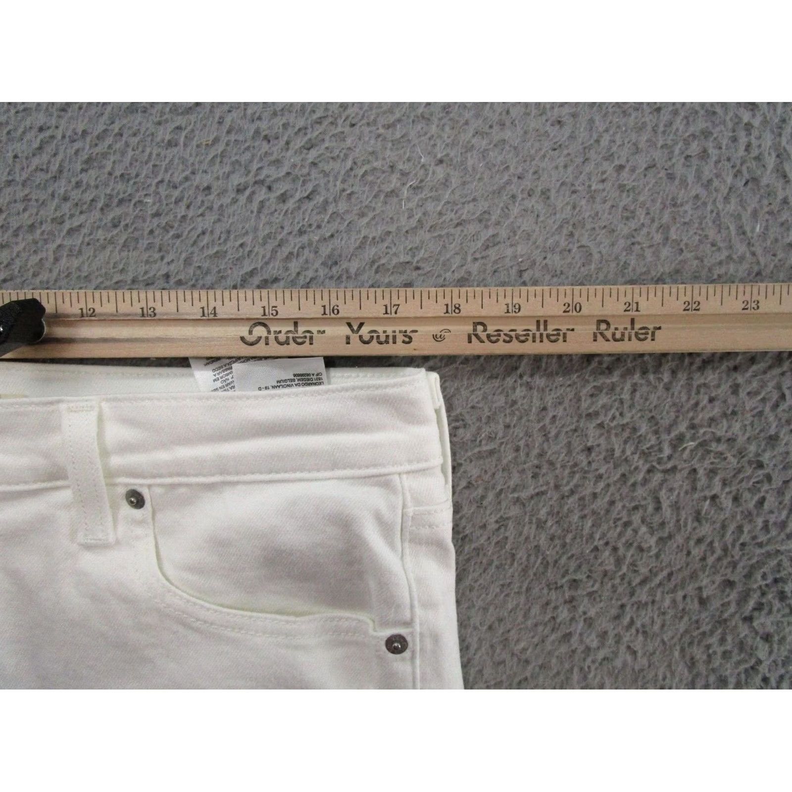 Levi's Levi's White Denim Shorts Women's 32 Stretch Cuffed Mid Length 90s Retro American Mom Style Casual Size 24" / US 00 / IT 34 - 5 Thumbnail