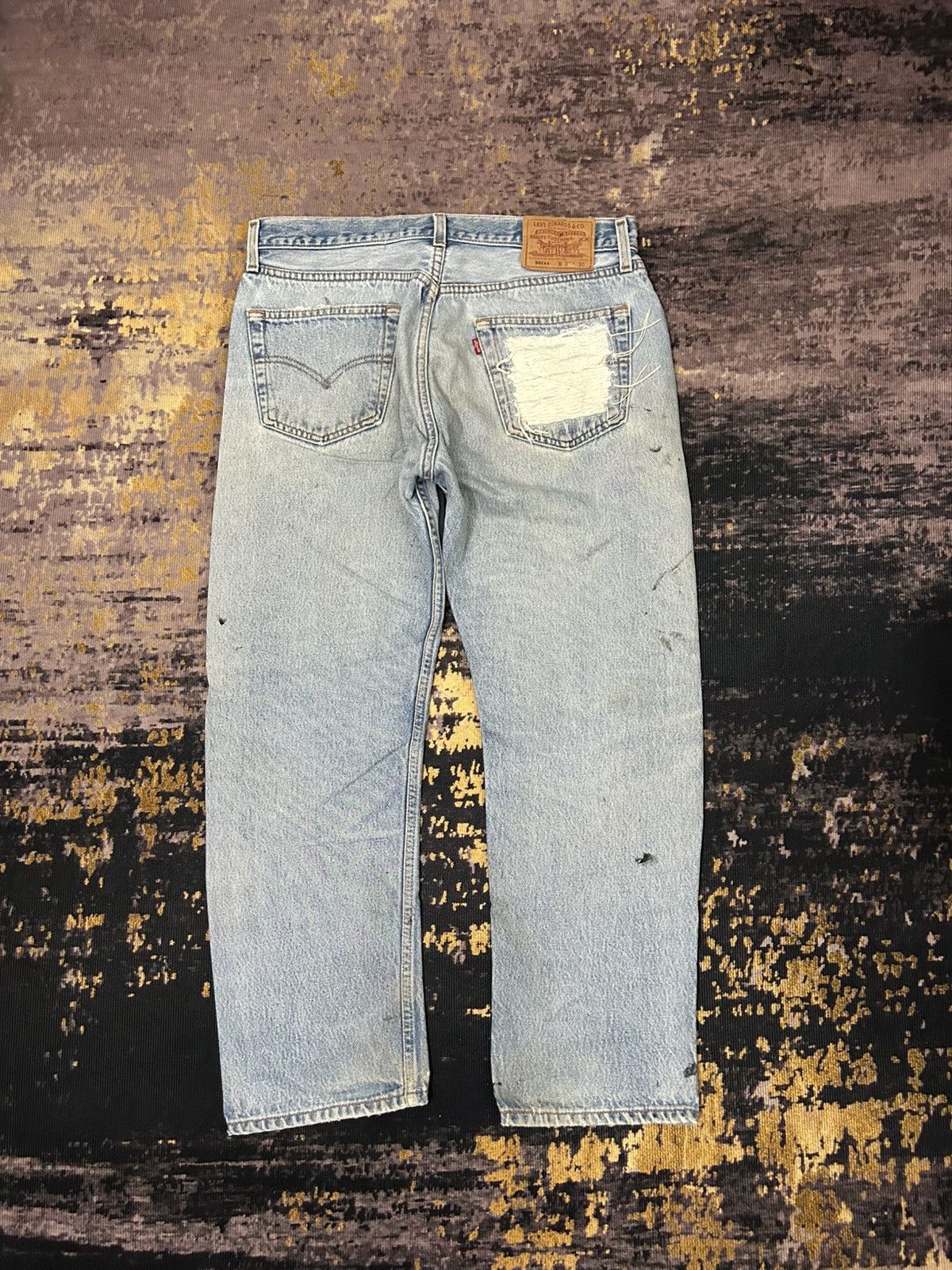Levi's Vintage Clothing Vintage Levis 501XX Sample Rippert Gorilla Aplle Print Size US 33 - 4 Thumbnail