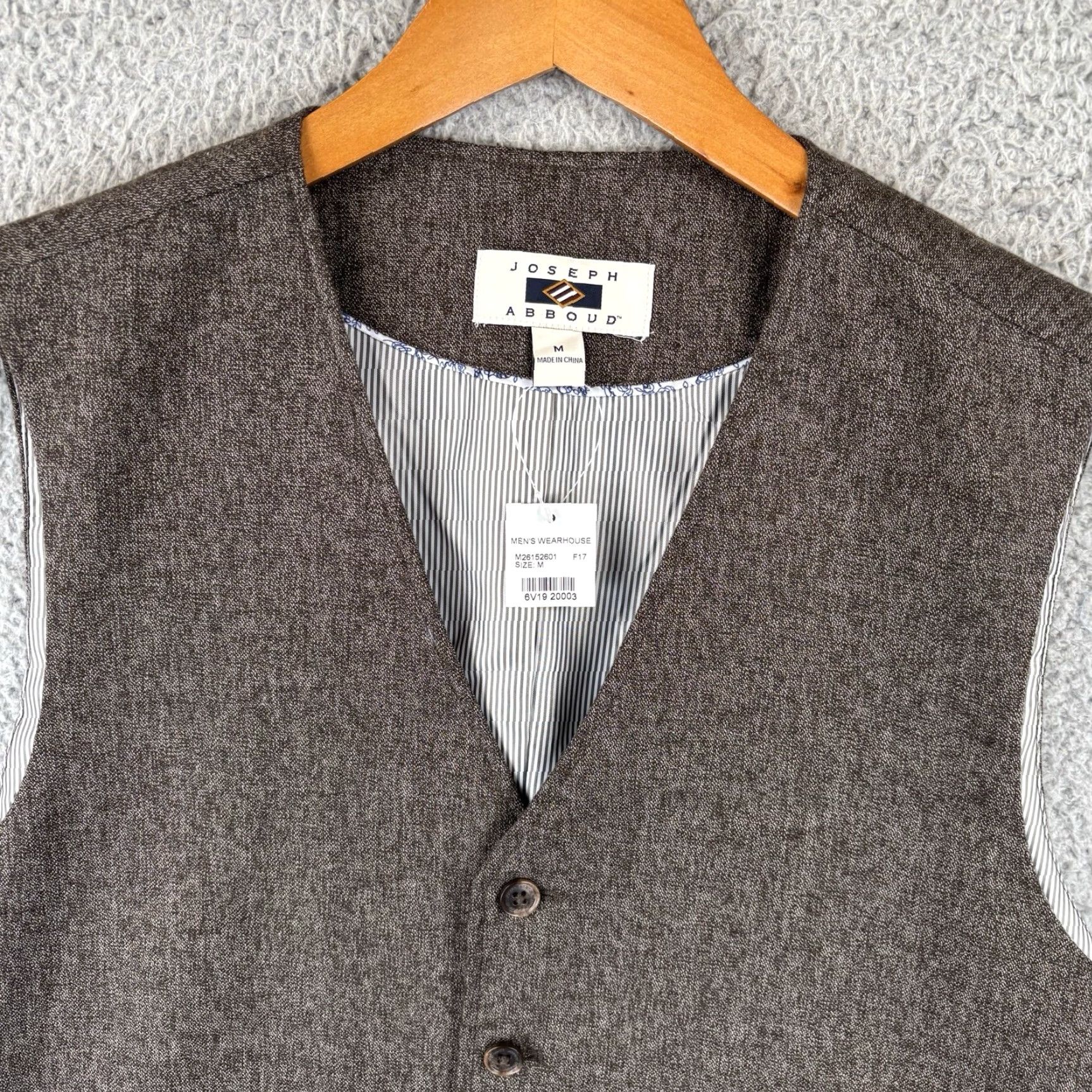 Joseph Abboud VINTAGE? Joseph Abboud Vest Mens Medium Brown Waistcoat Shirt? Size US M / EU 48-50 / 2 - 2 Thumbnail